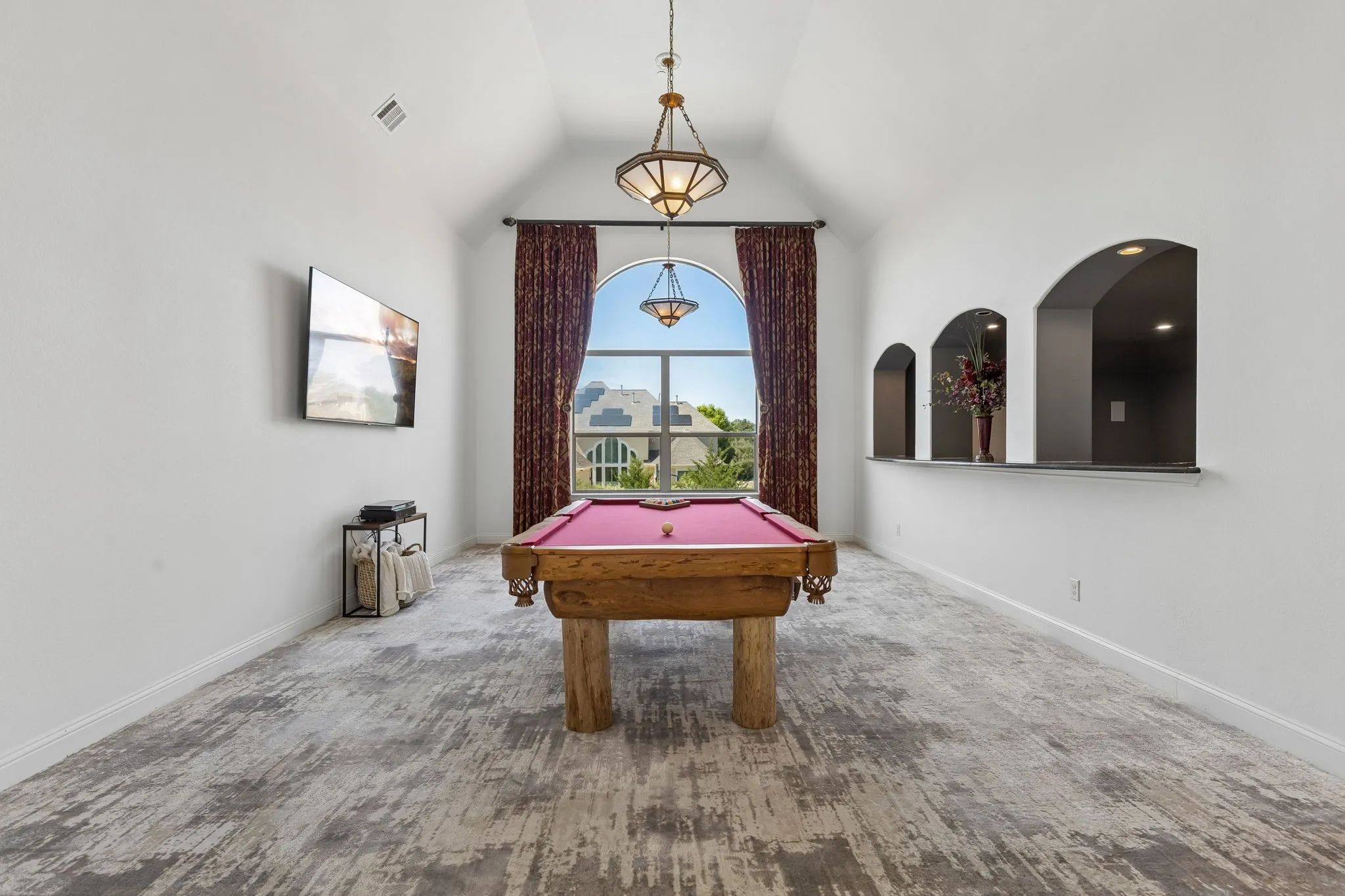 High ceilings and tons of light in this massive flex space