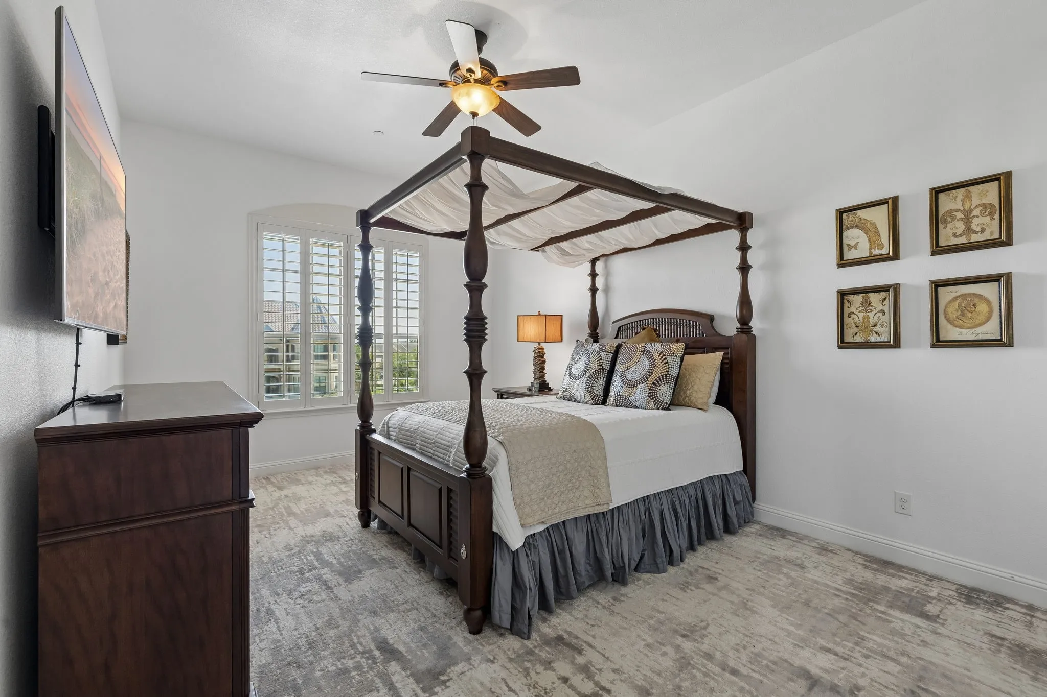 Bedroom #3 is on the 2nd floor and has an en suite. It is separate from the other bedrooms.