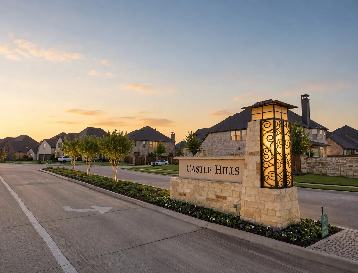 Elegant and welcoming neighborhood entrance