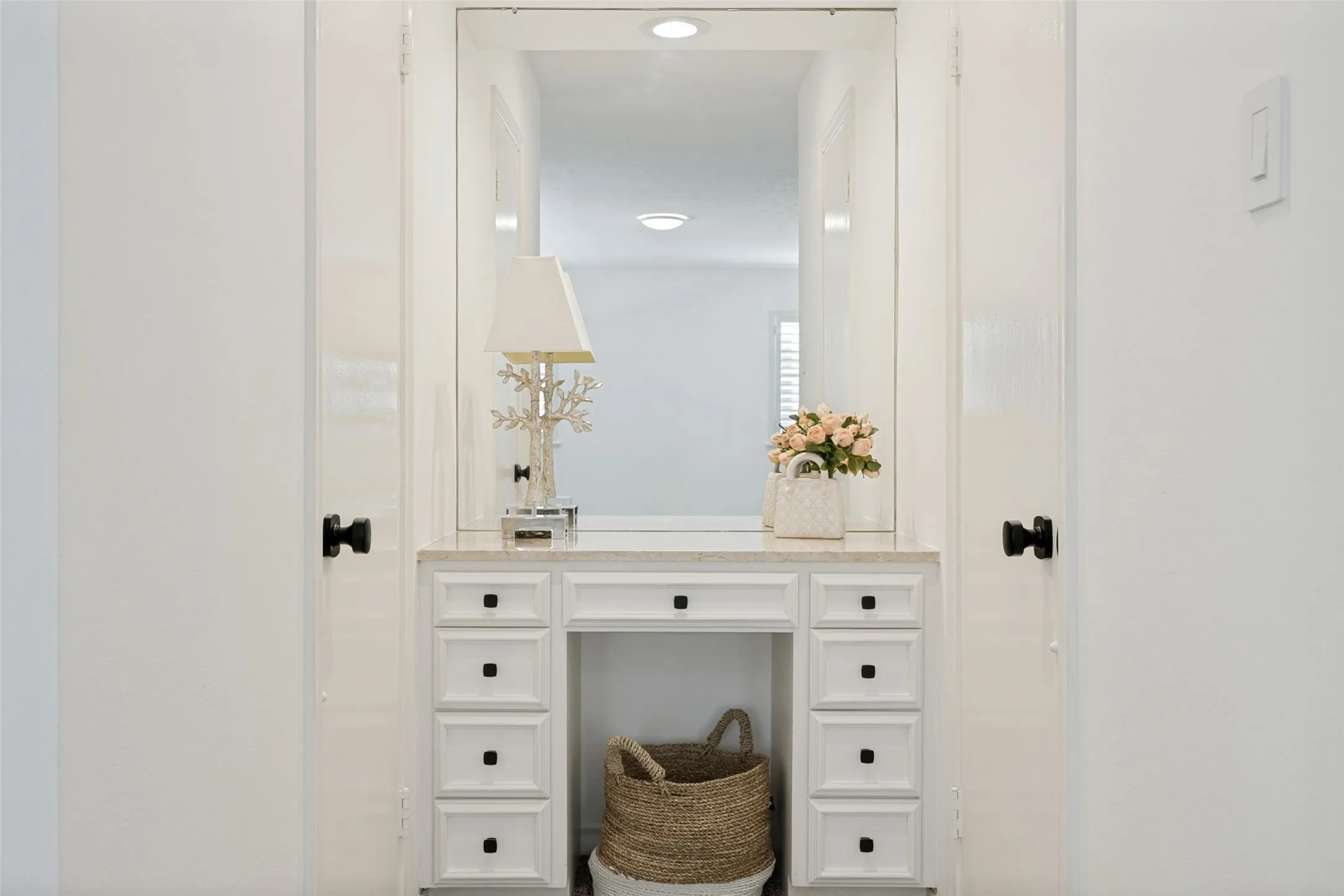 Dressing area in Primary bedroom with 2 walk in closets