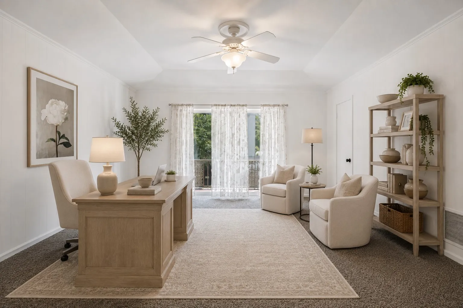 Virtually decorated 2nd bedroom or office