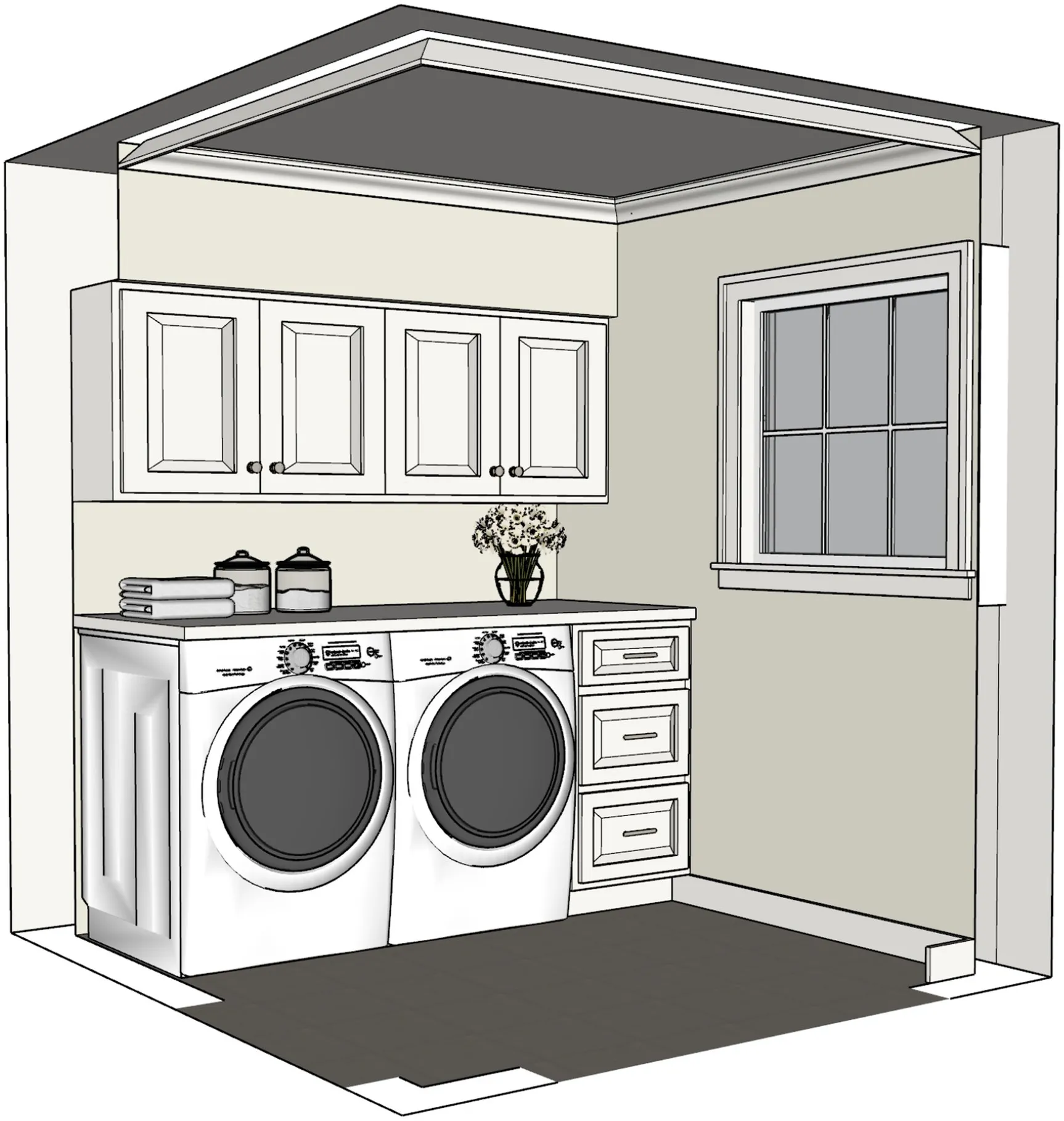 Virtual Image. Potential laundry room remodel.