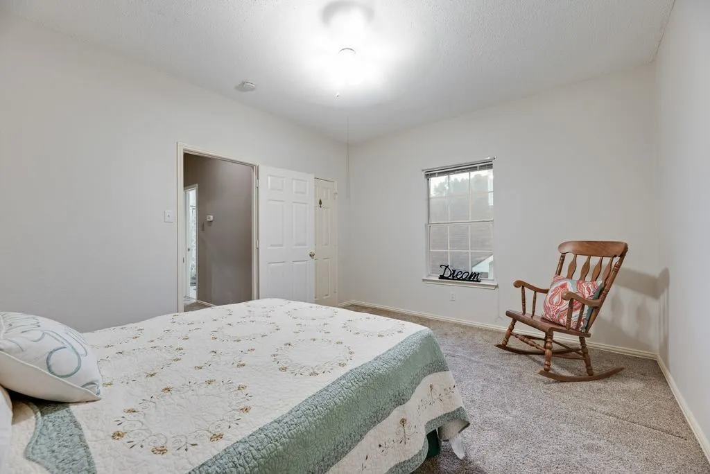 Bedroom with large closet