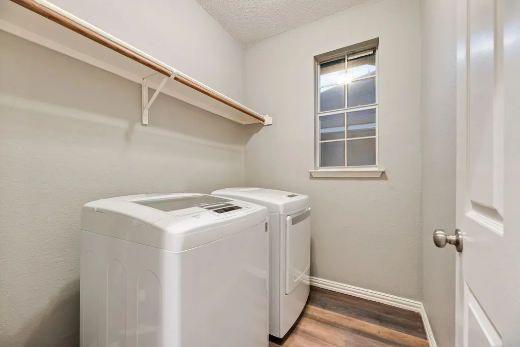 Laundry off kitchen hallway