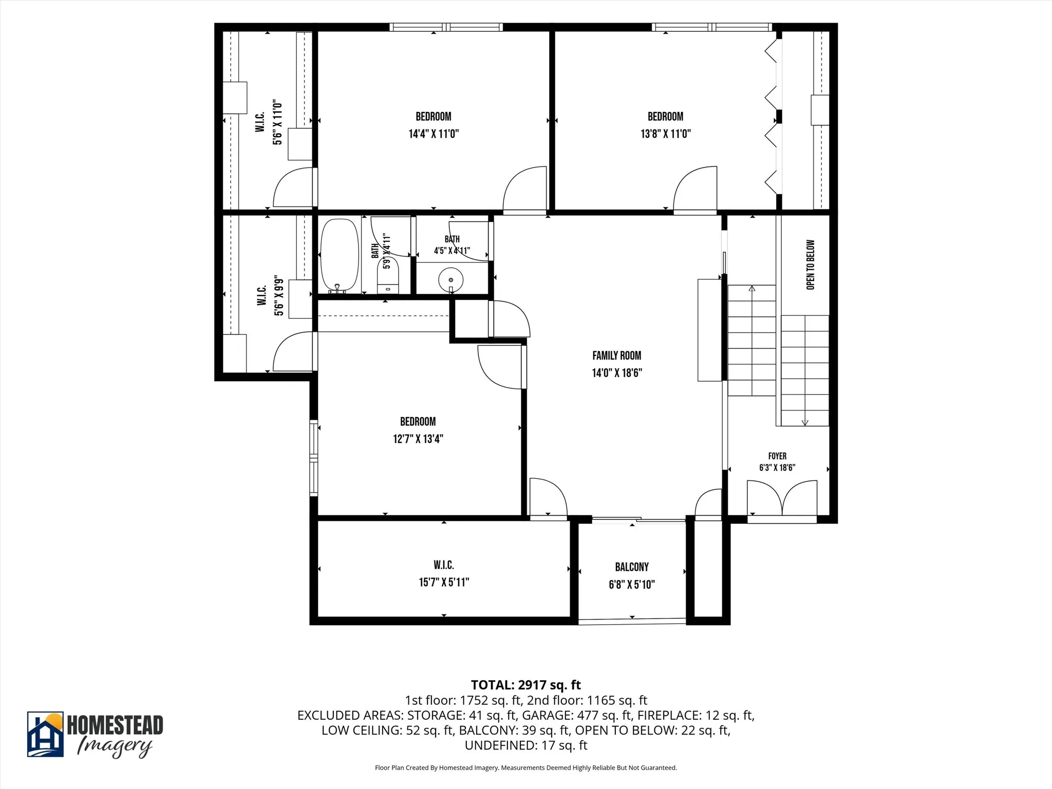 Second Floor
Has large storage area
and Balcony