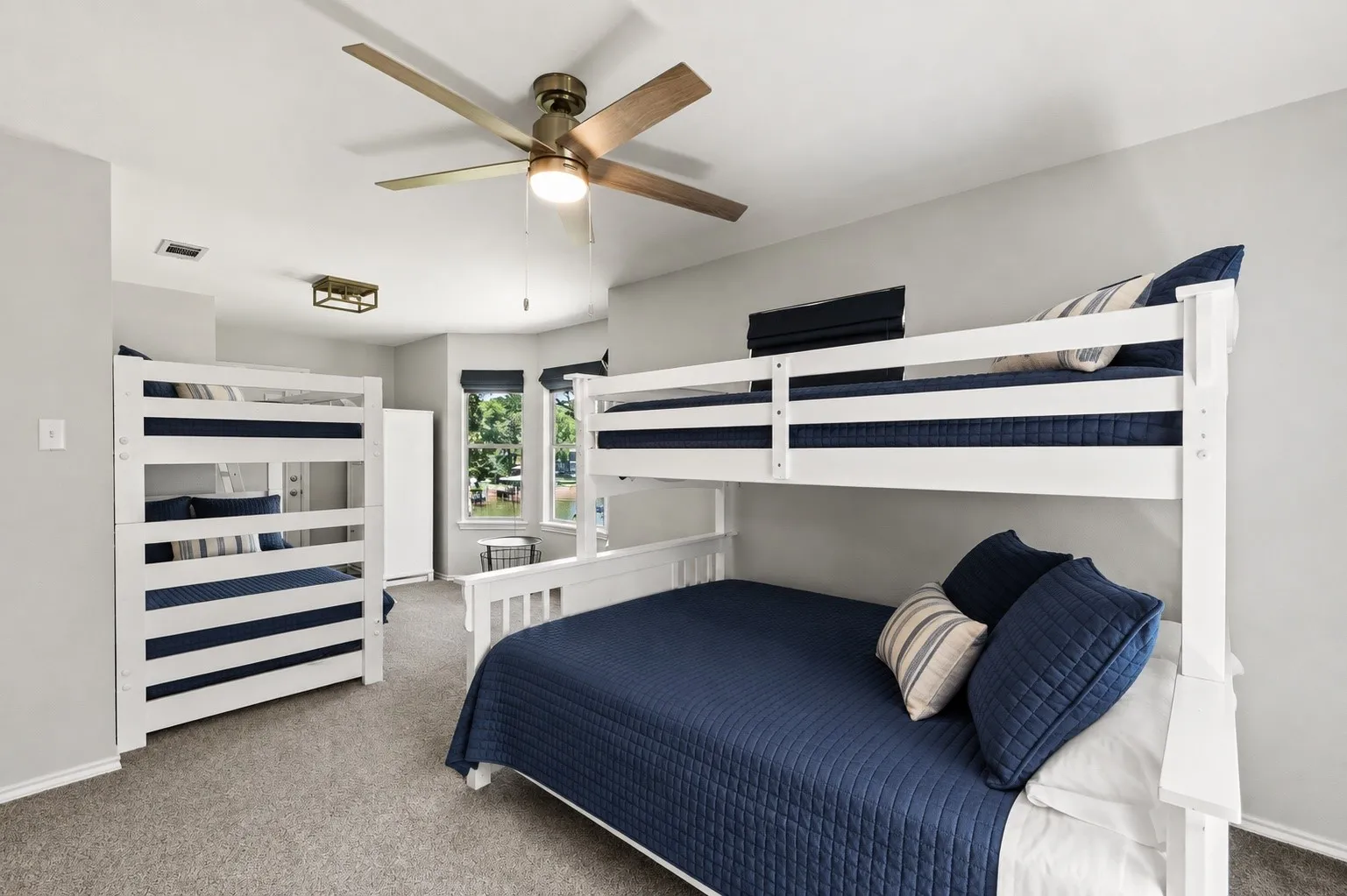 Bedroom three currently serves as a bunk room with en-suite bath.