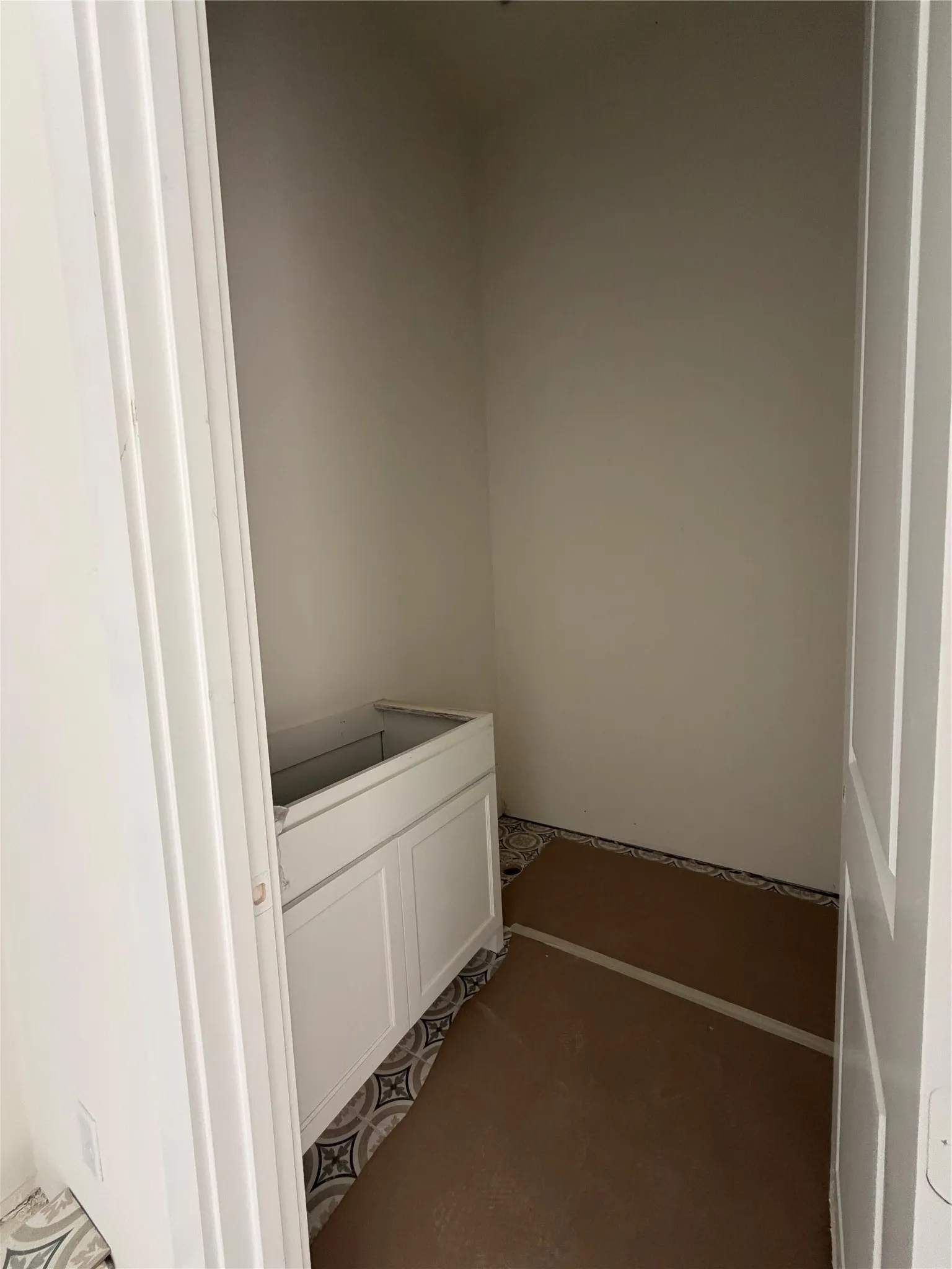 Half bath off entry way