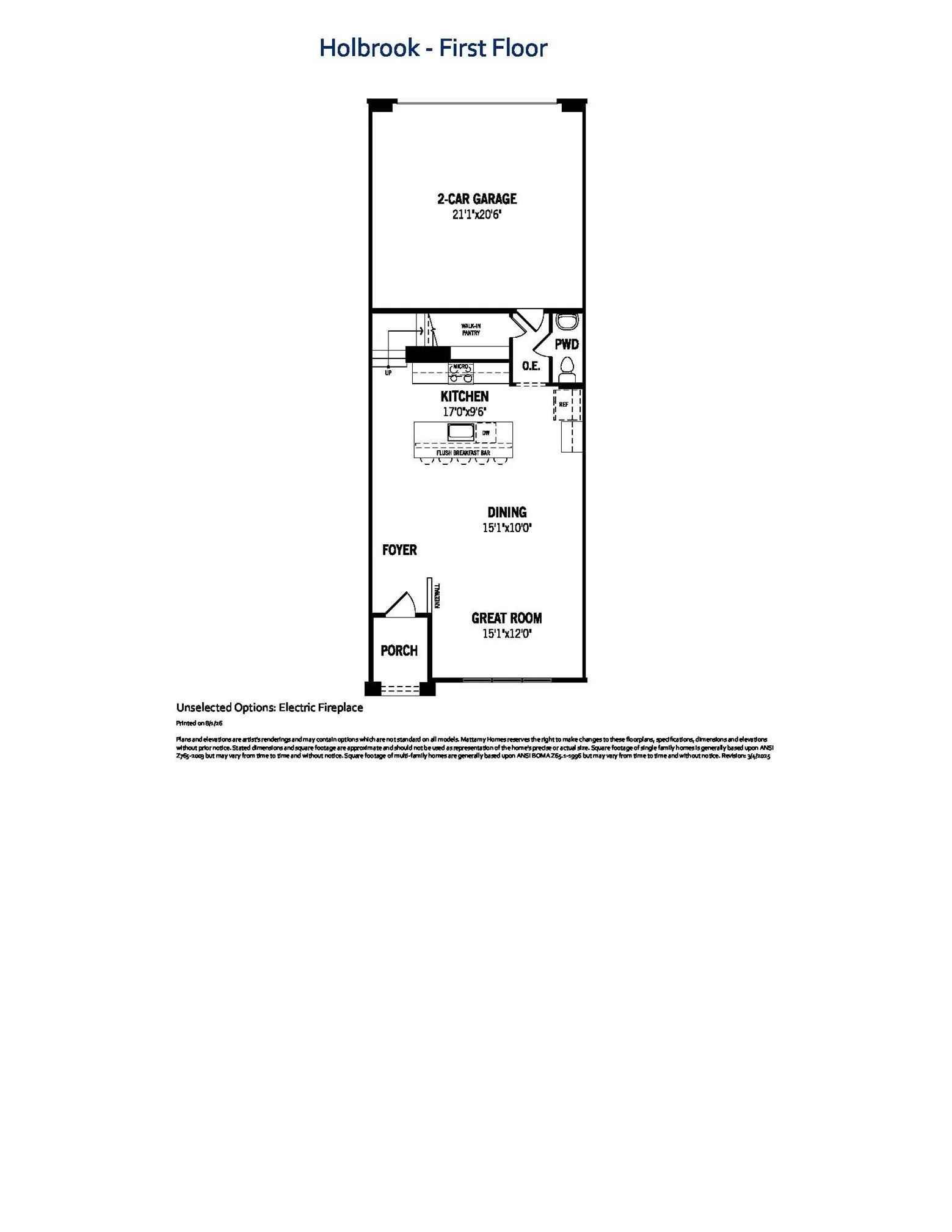 Holbrook - First Floor