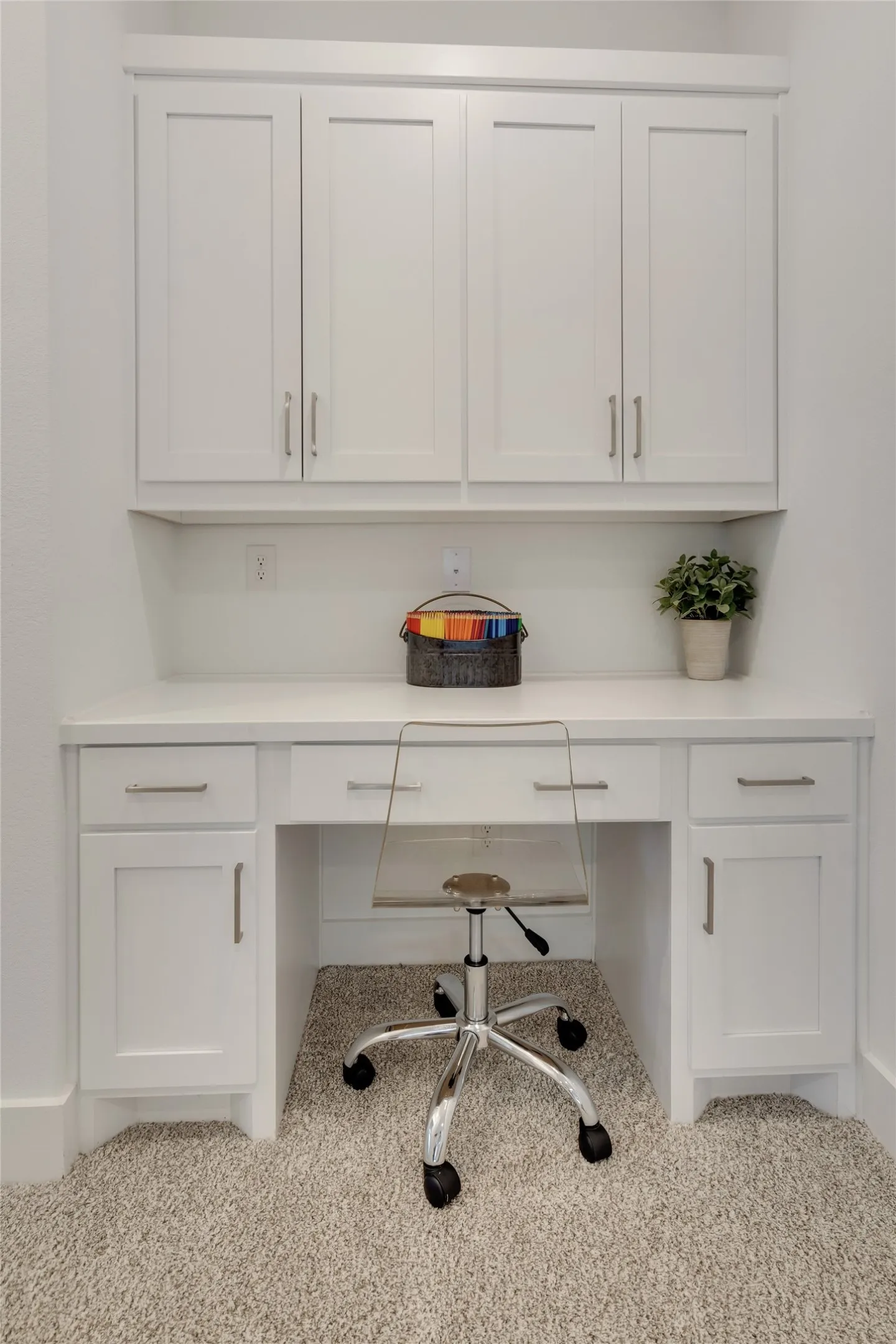 Built in desk located on second floor