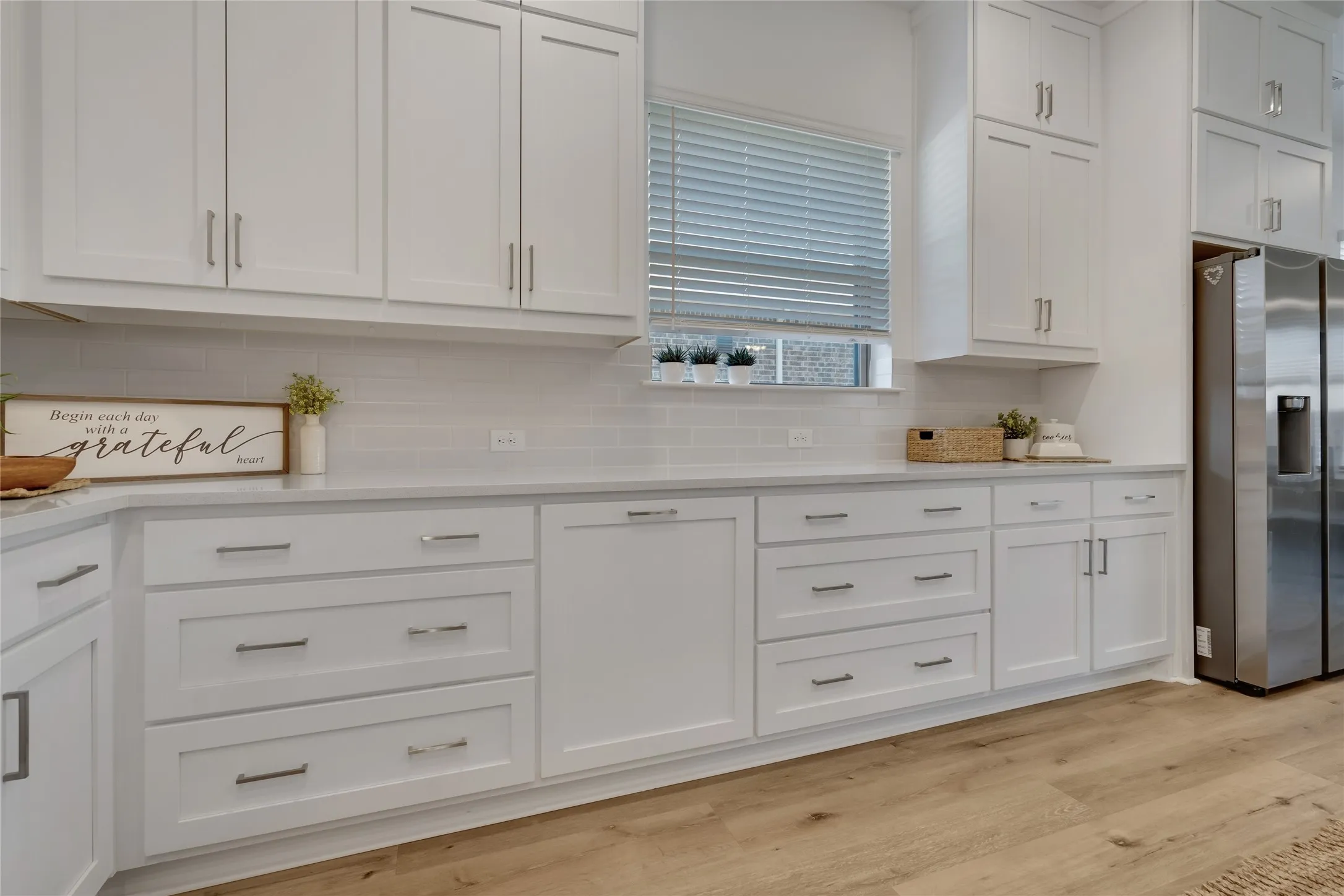 Gorgeous kitchen with tons of counter space.