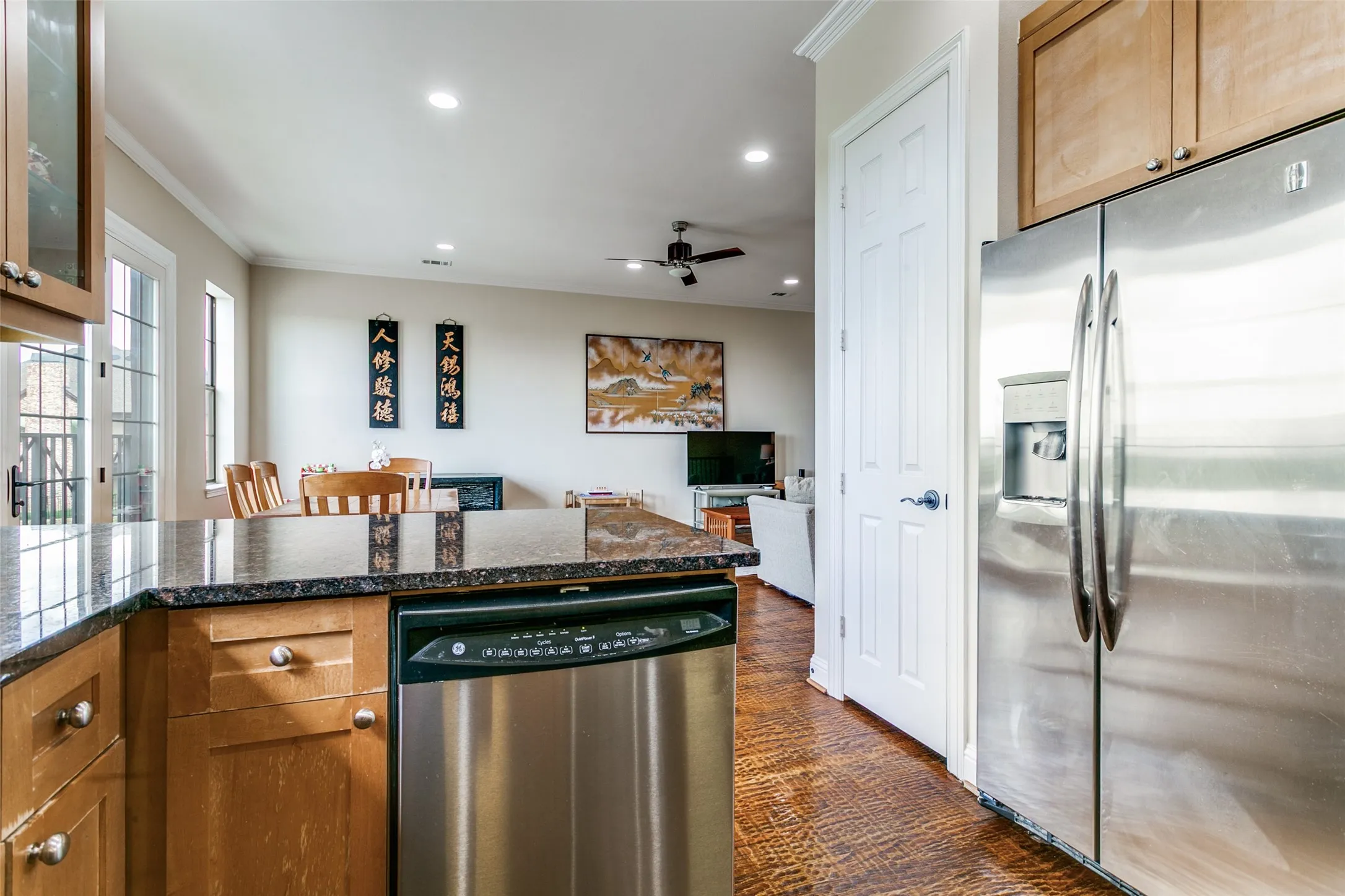 Well appointed kitchen with extensive cabinetry, plenty of workspace, and an open feel ideal for entertaining.
