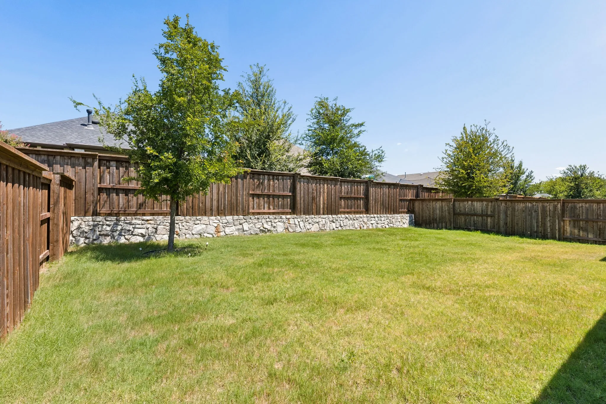 Large private yard