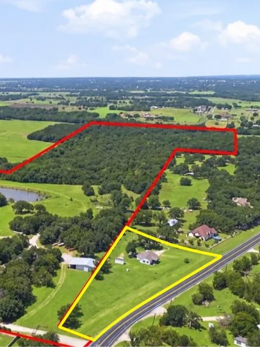 1 acre, house and approx 500 ft of road frontage