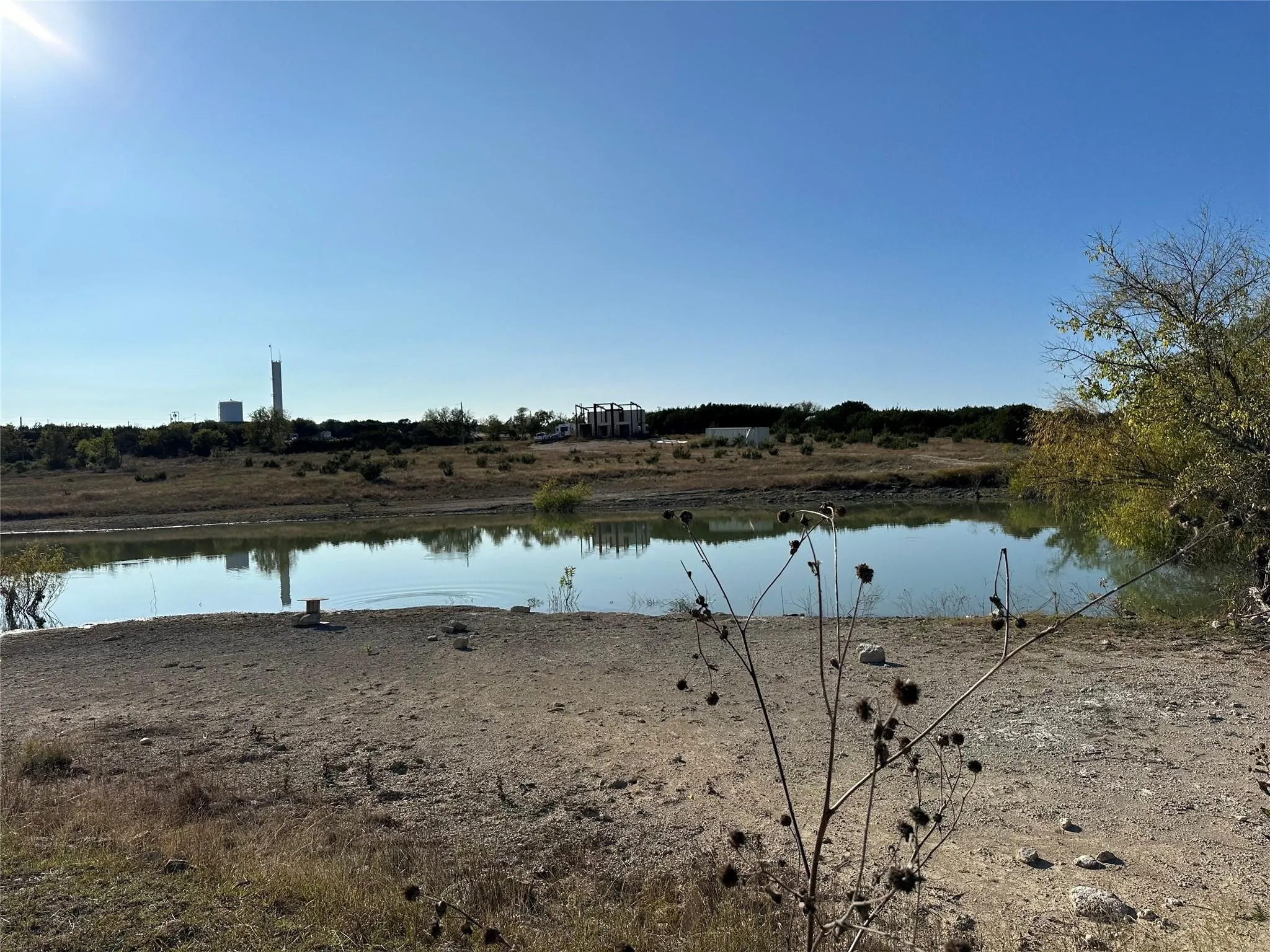View of pond.