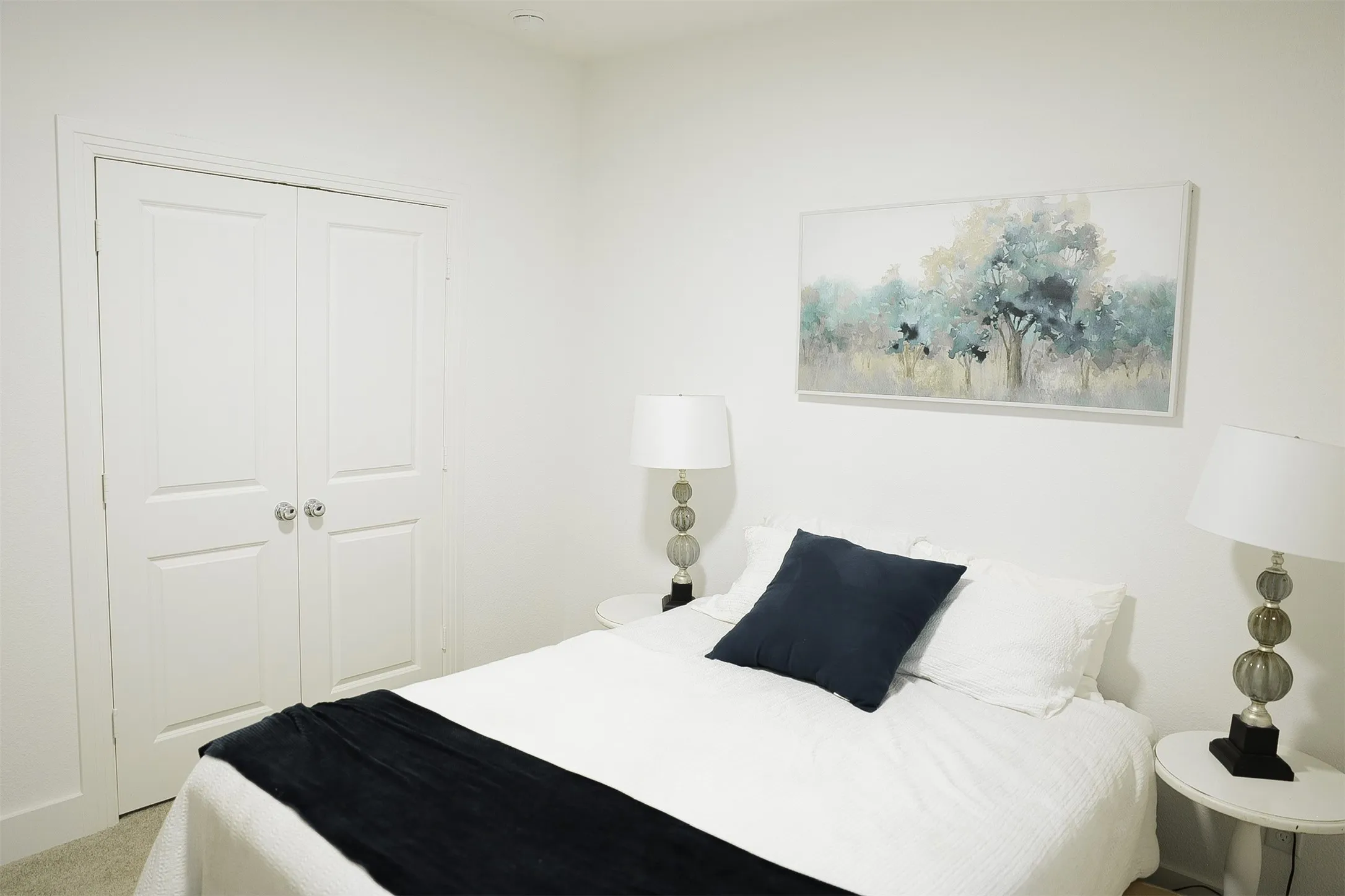 White walls with clean baseboards