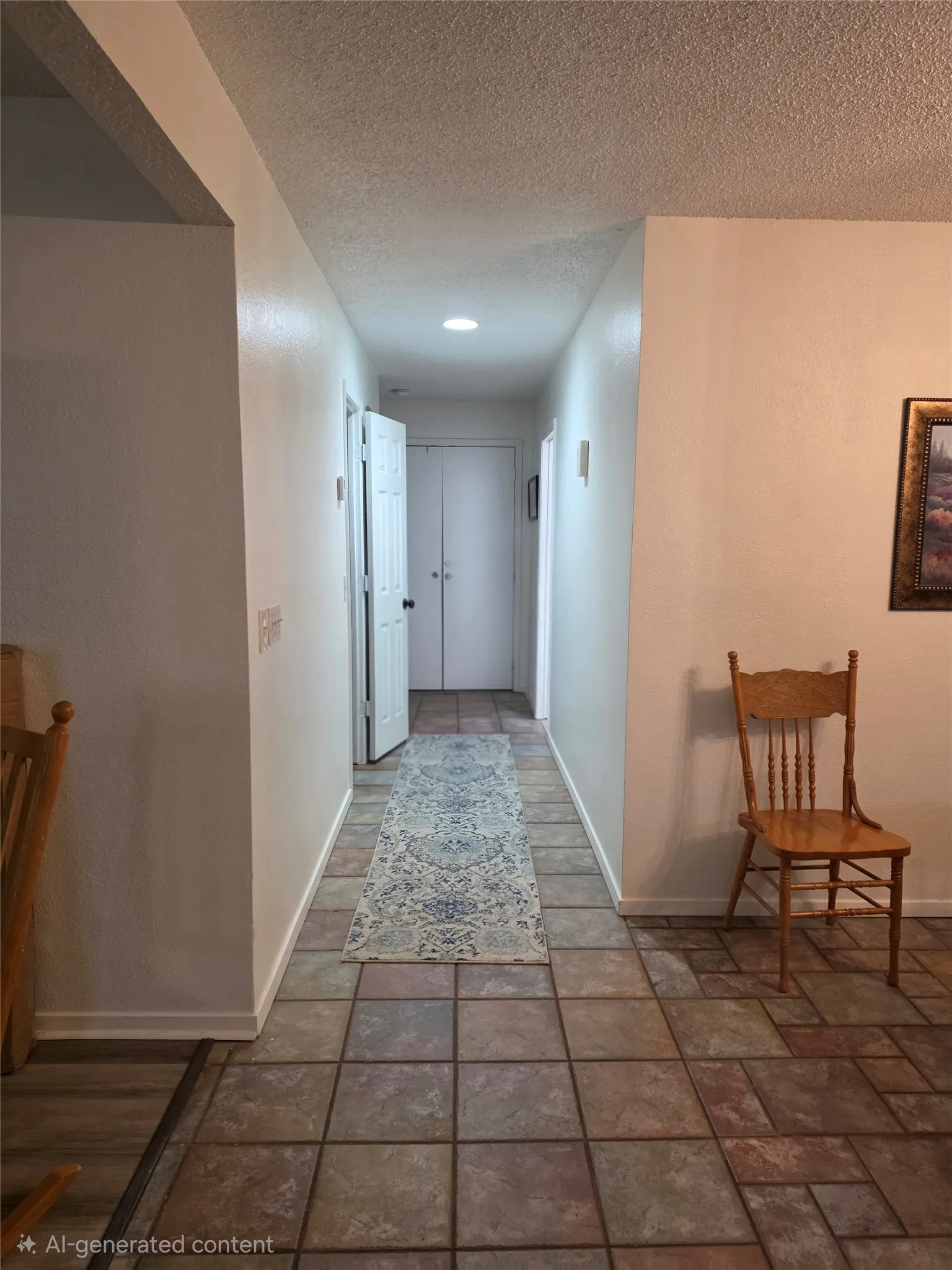 Hallway featuring neutral wall finishes and recessed lighting