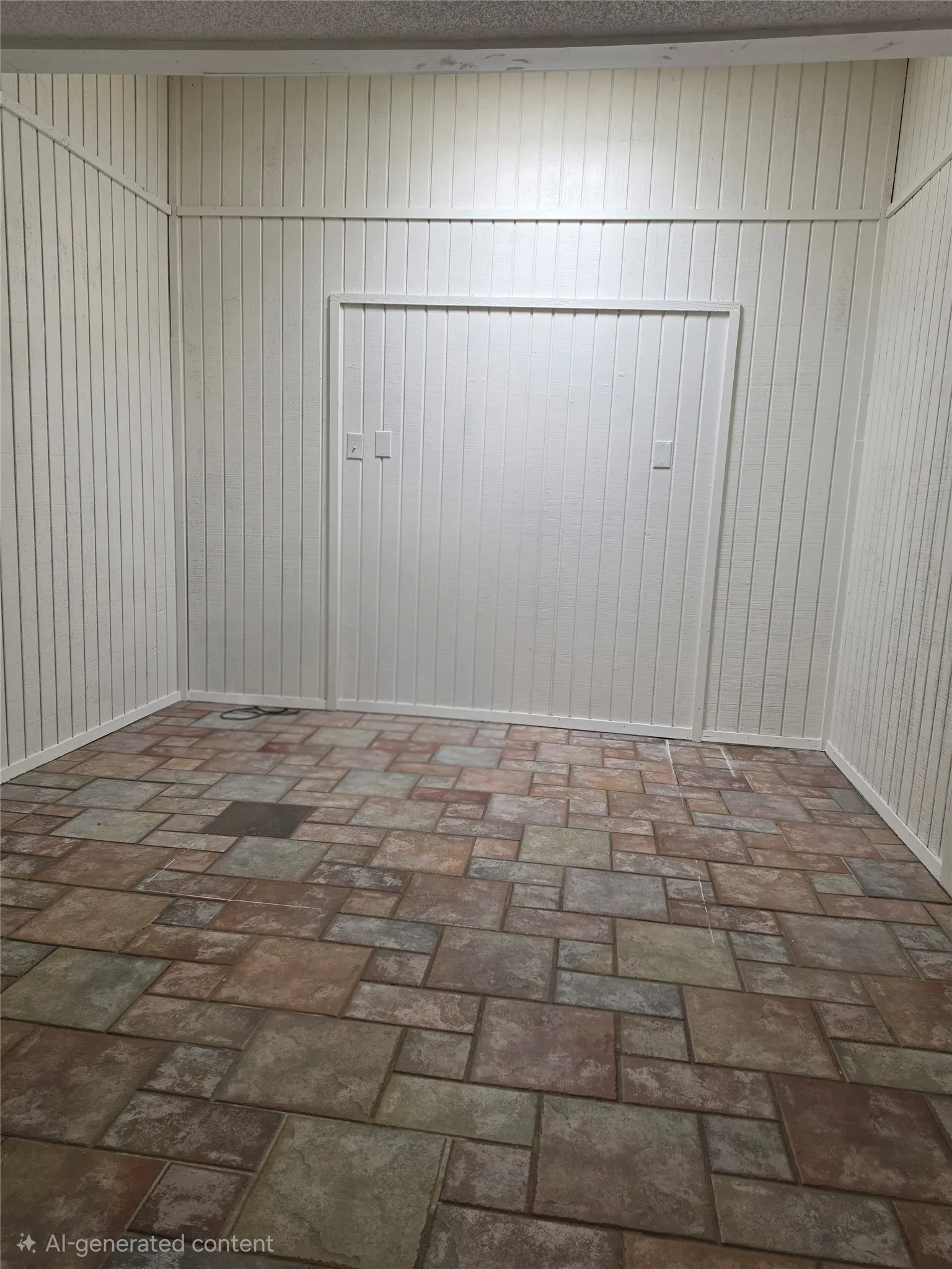 Multi-toned tile flooring in a random pattern