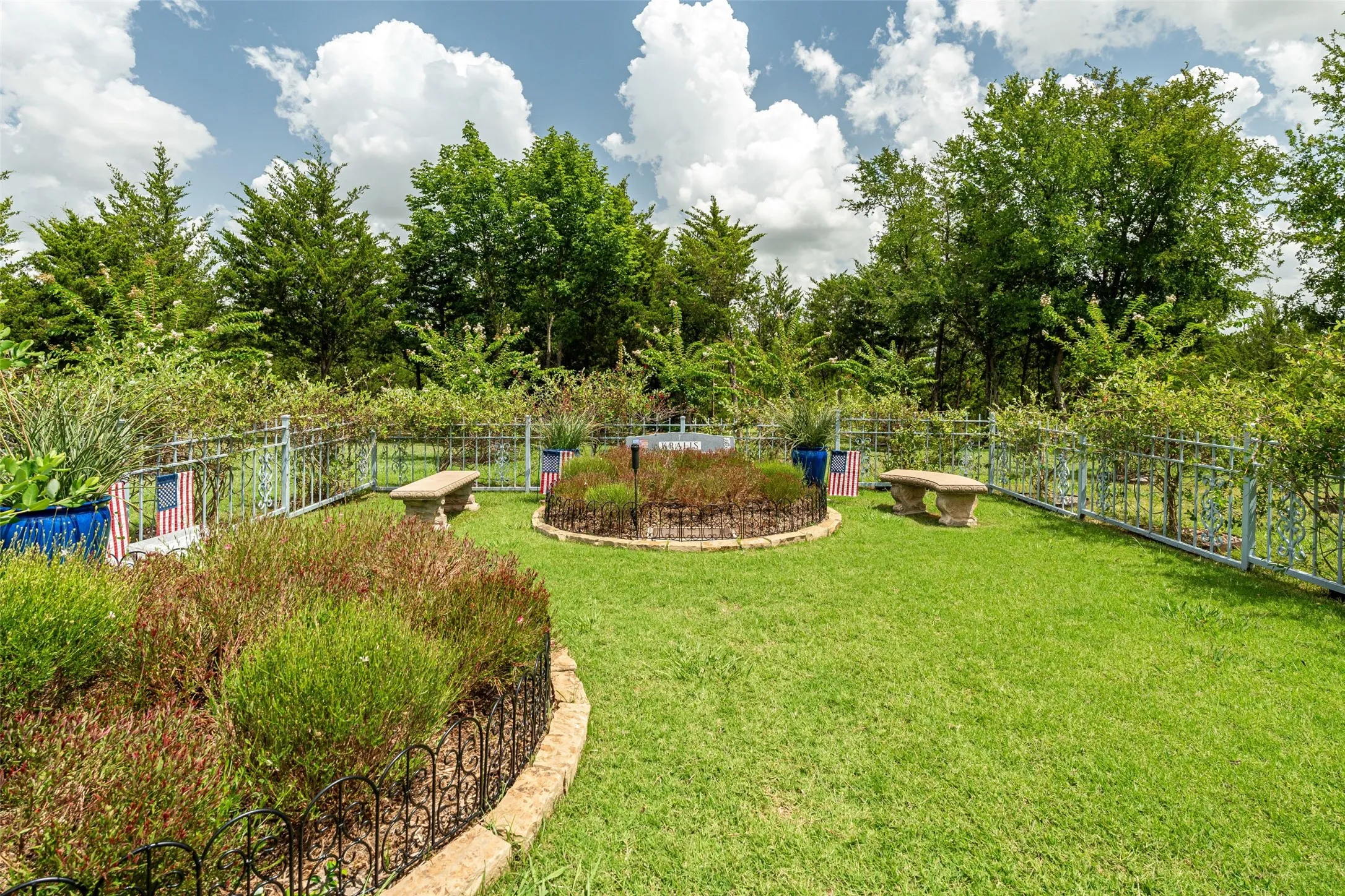 Private fenced enclosed is a cemetery that is recorded and platted with the county.