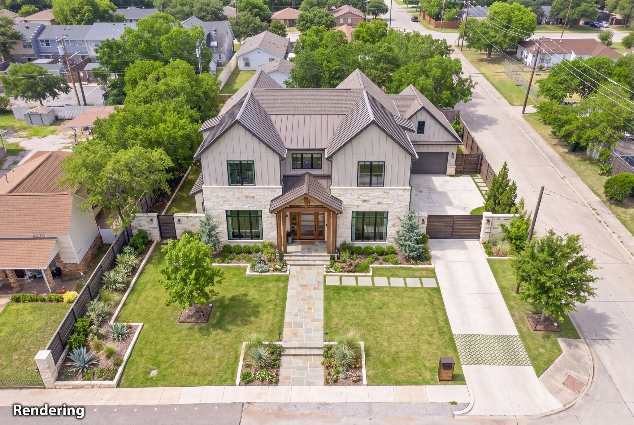 this depicts if you purchased both lots and one home