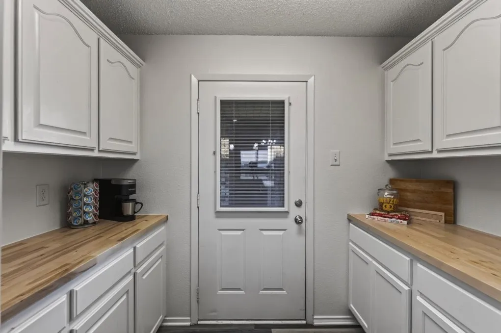 Coffee Bar, with water line for ice maker.