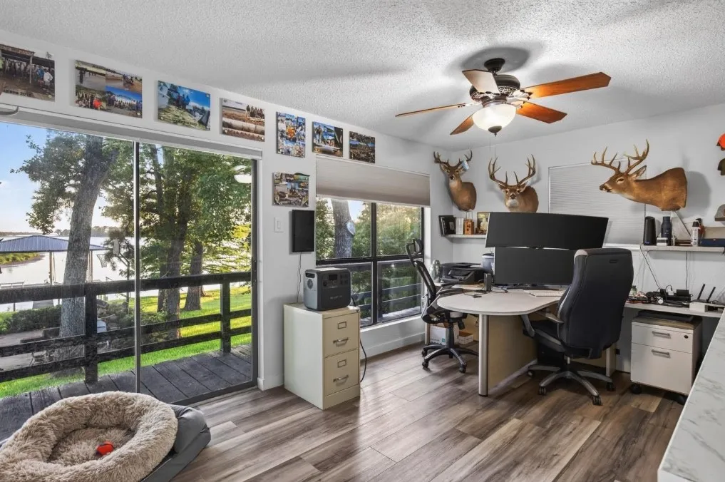 Bedroom #2 is waterside facing with access to outside deck,
