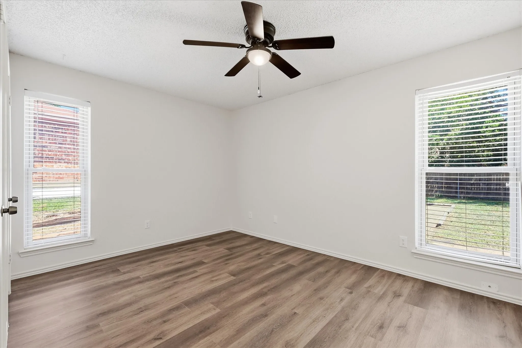Empty view of secondary bedroom
