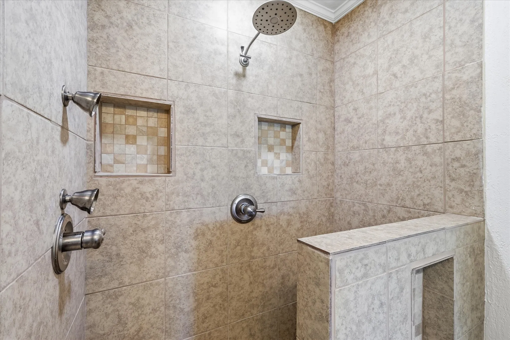 Updated shower in primary bathroom