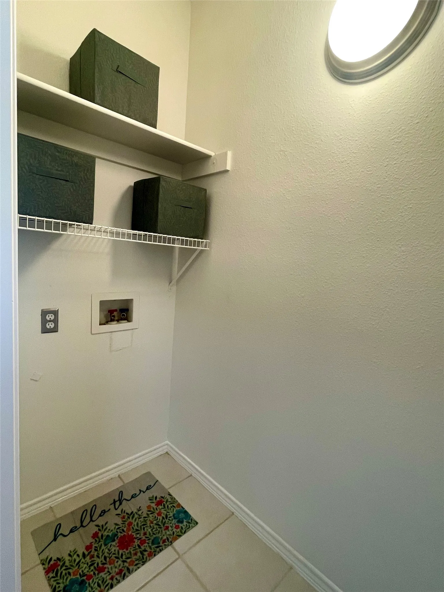 Laundry with shelving