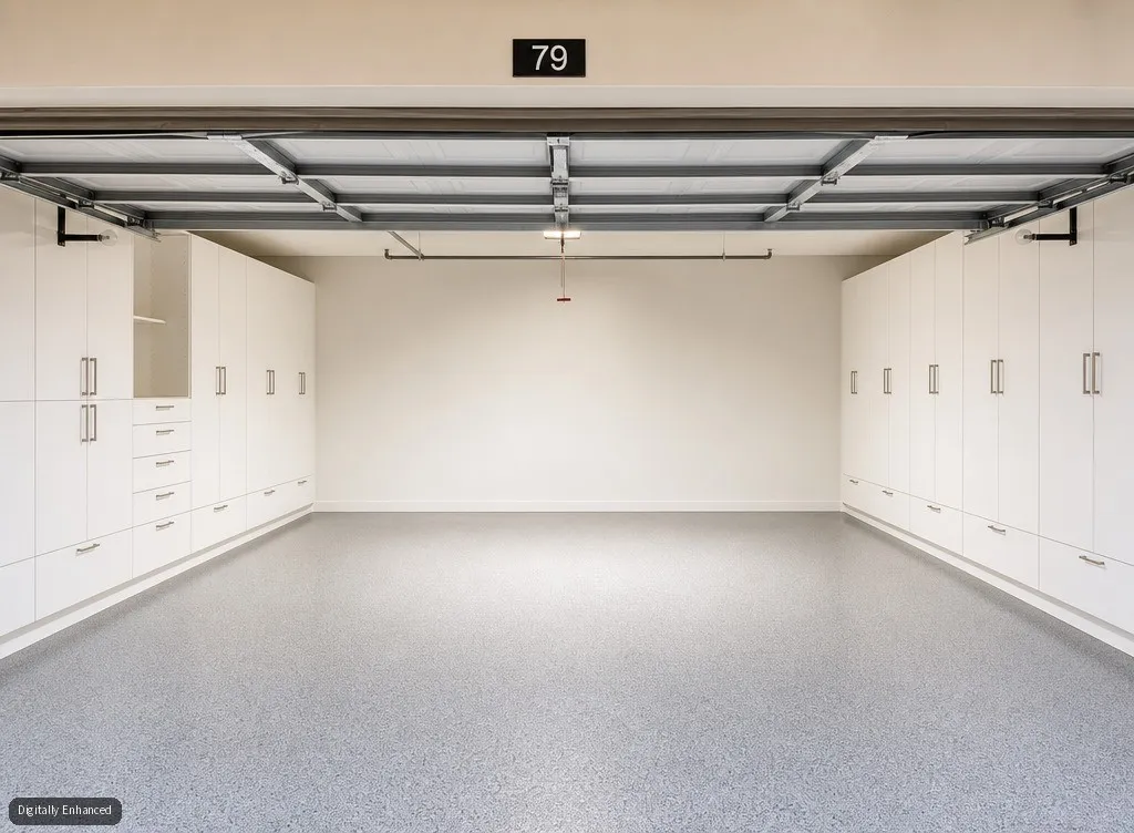 Custom garage with storgage on both sides