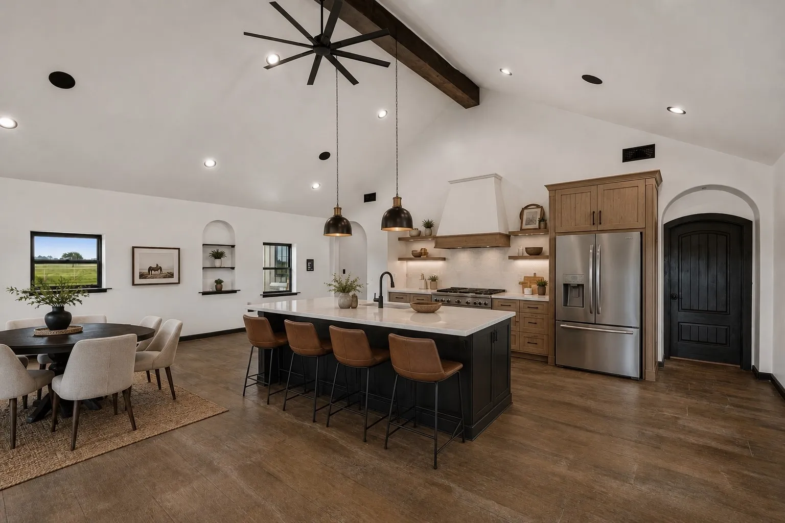 ** RENDERING** Kitchen rendering of how buyer could finish kitchen space in barn apartment.