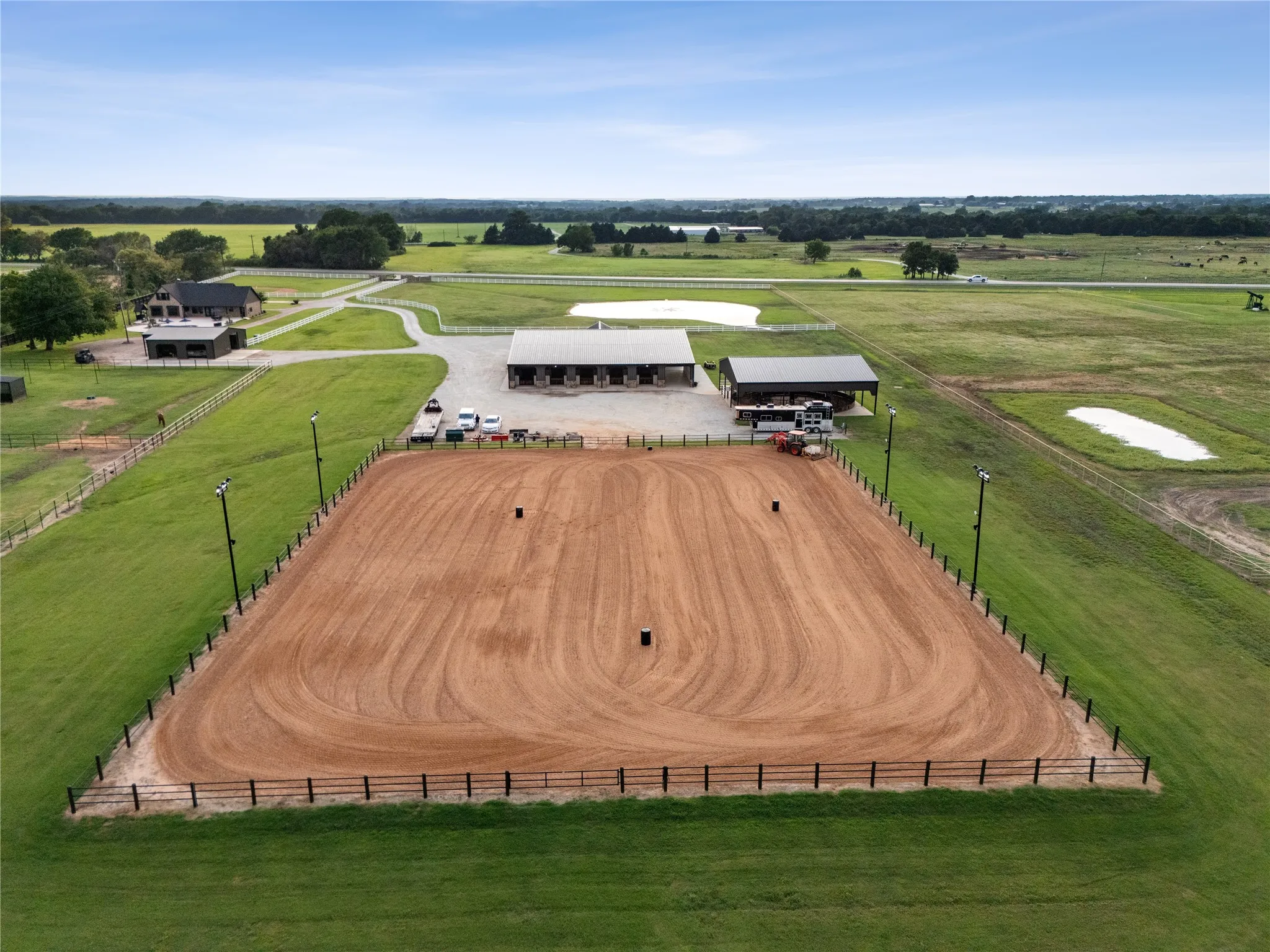 View of arena back to barn