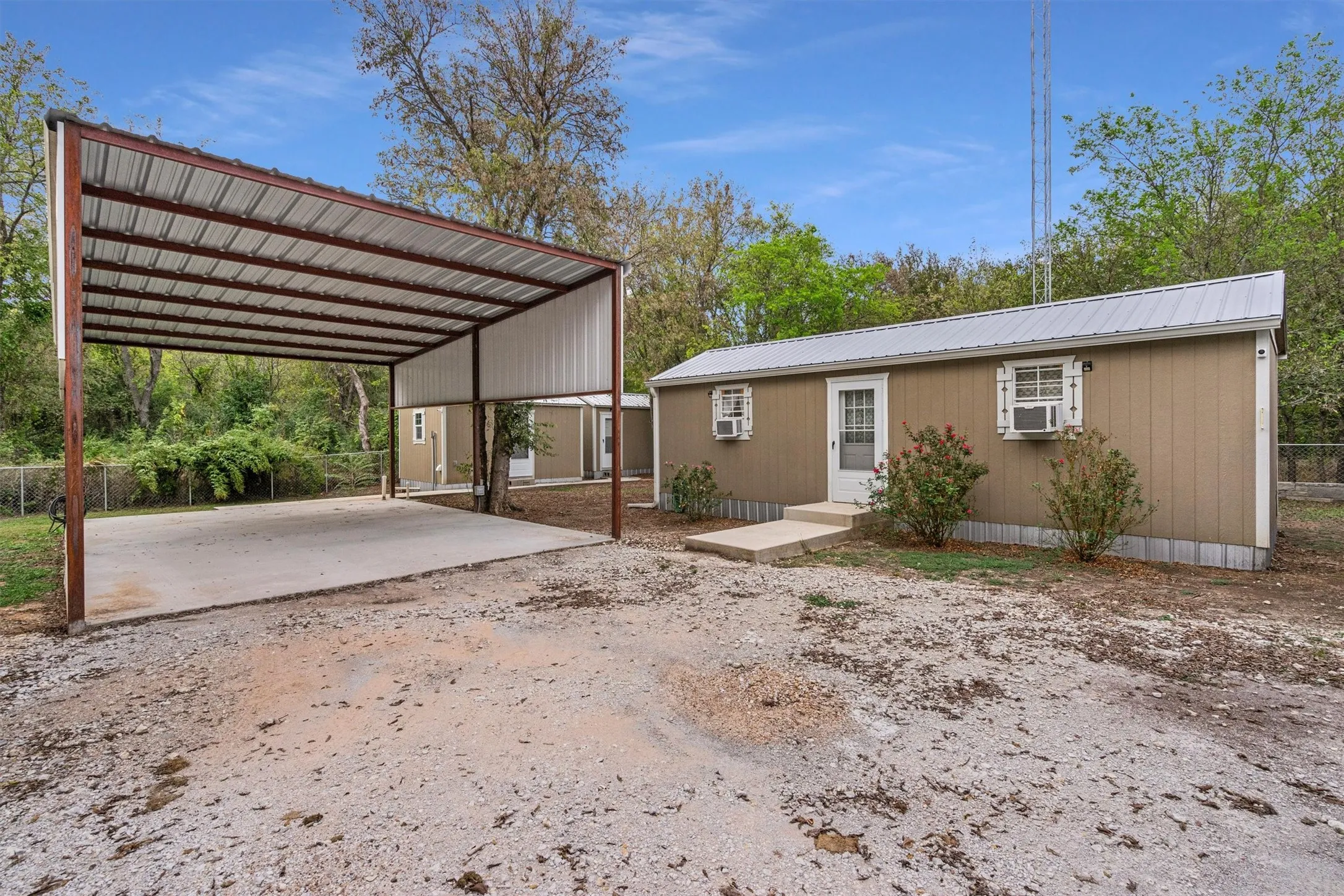 Carport with RV Hookups