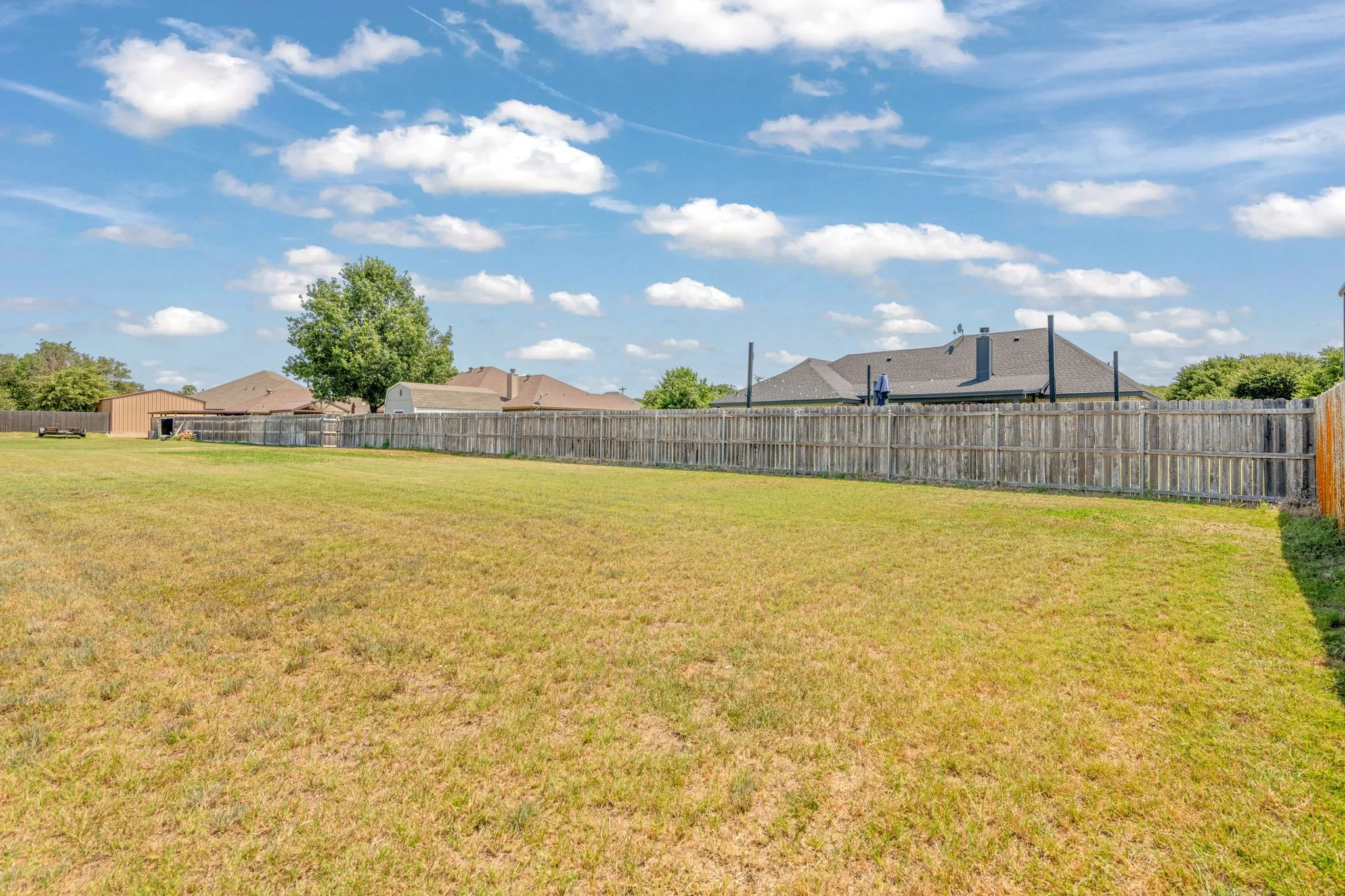 Beyond fencing, potential for storage building
