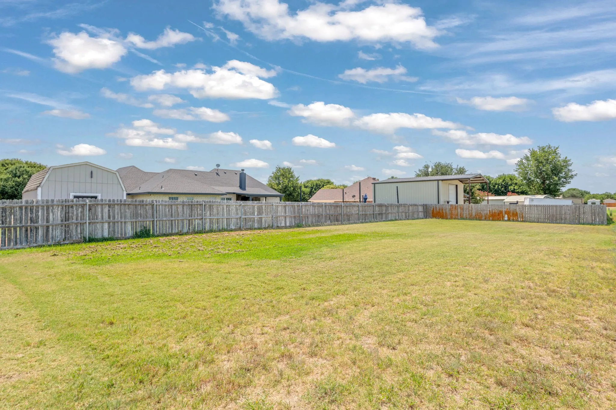 Beyond fencing, potential for storage building