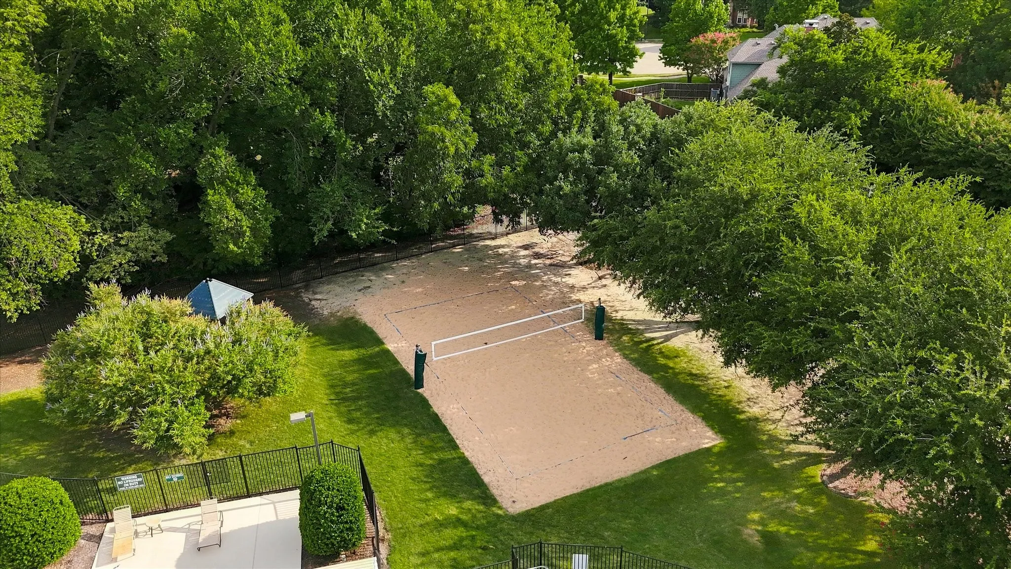 Sand volleyball court