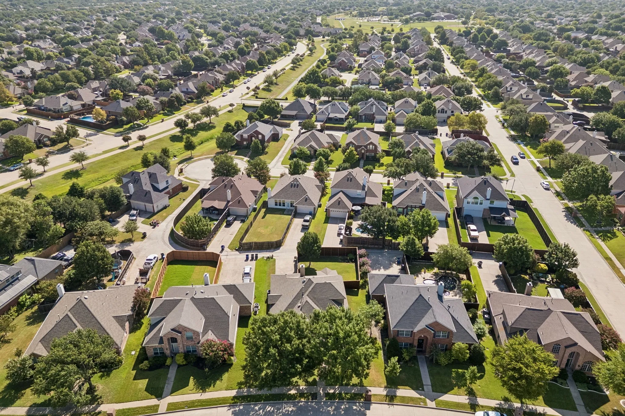 A tucked-away cul-de-sac setting in an established McKinney neighborhood.