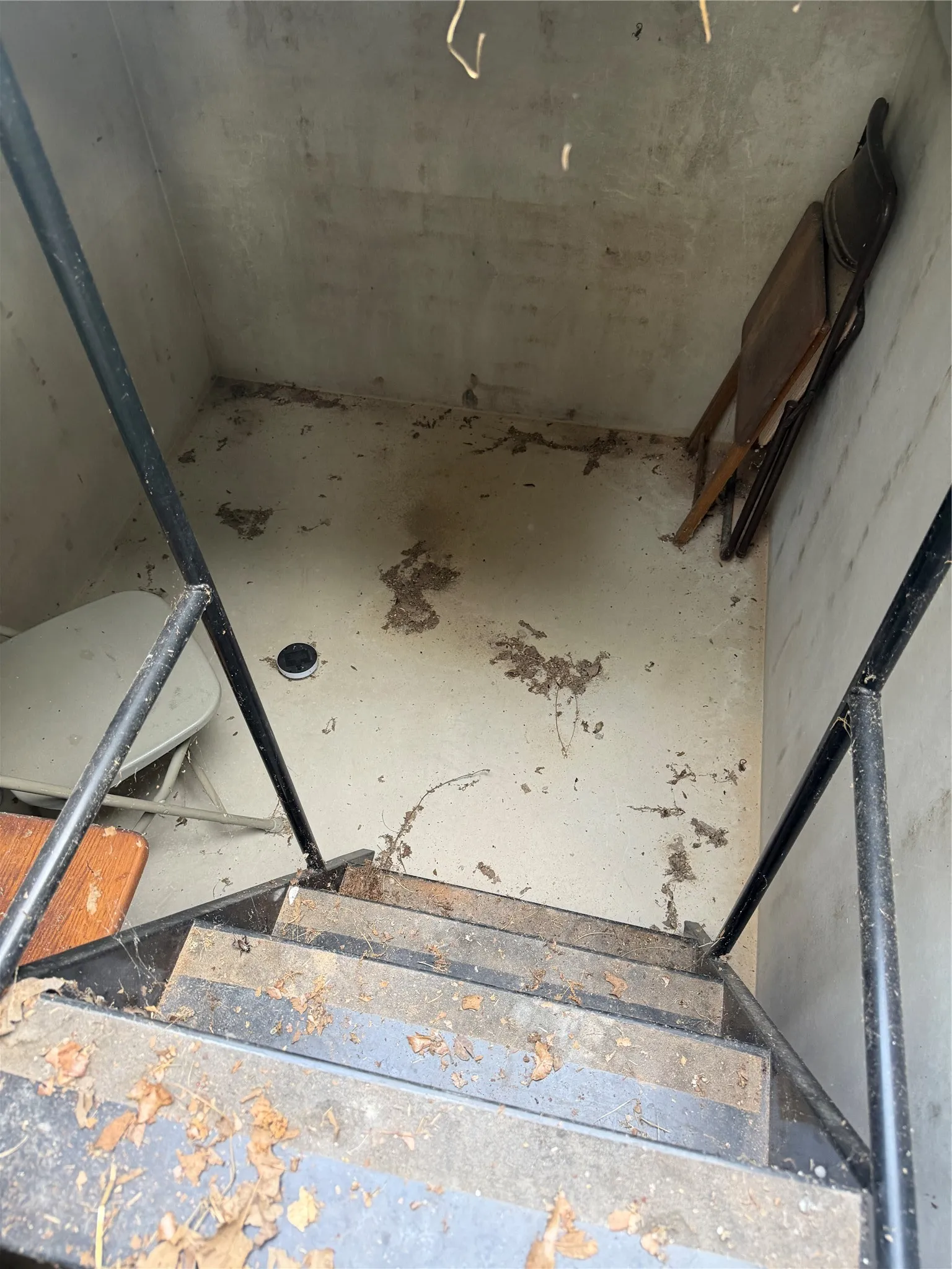 Inside of Inground Storm shelter
