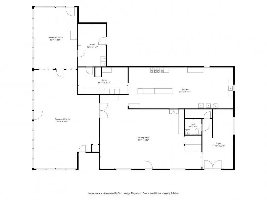 Floor plan of the current building.