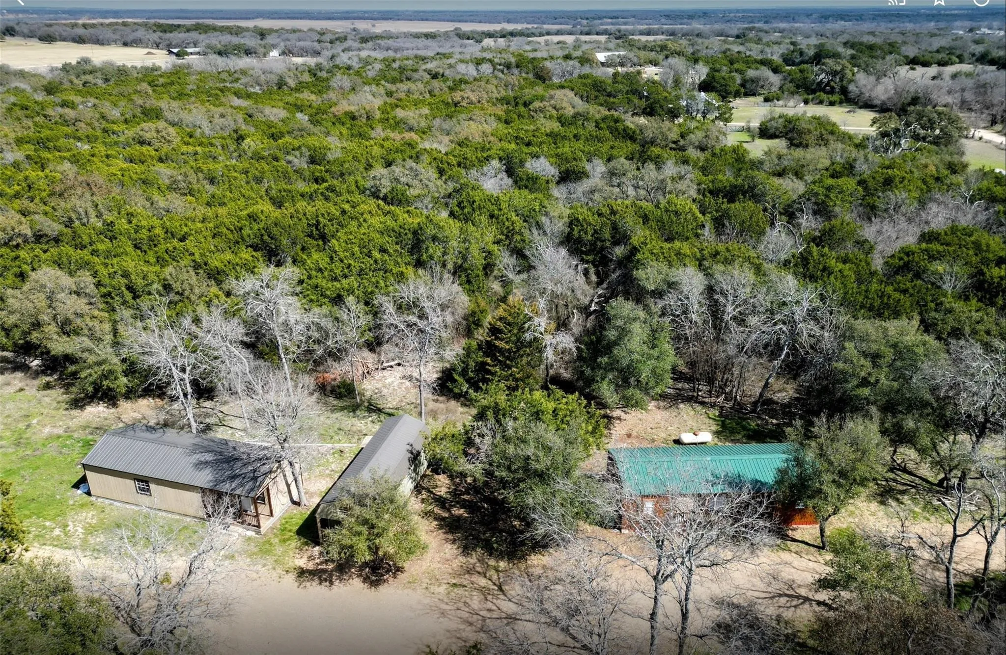 Expansive wooded surroundings