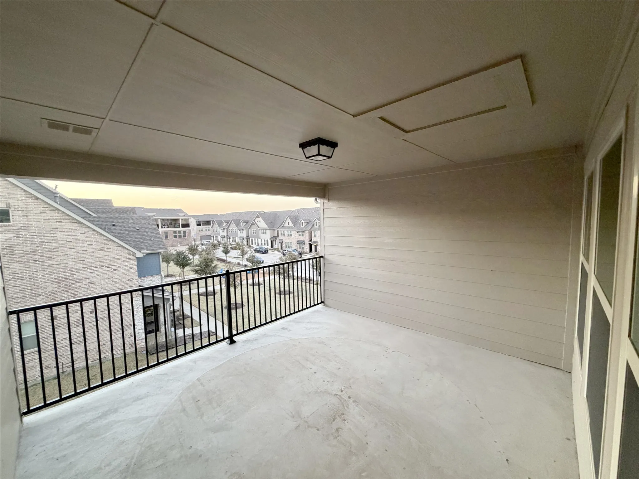 third floor balcony. west facing, sunset view