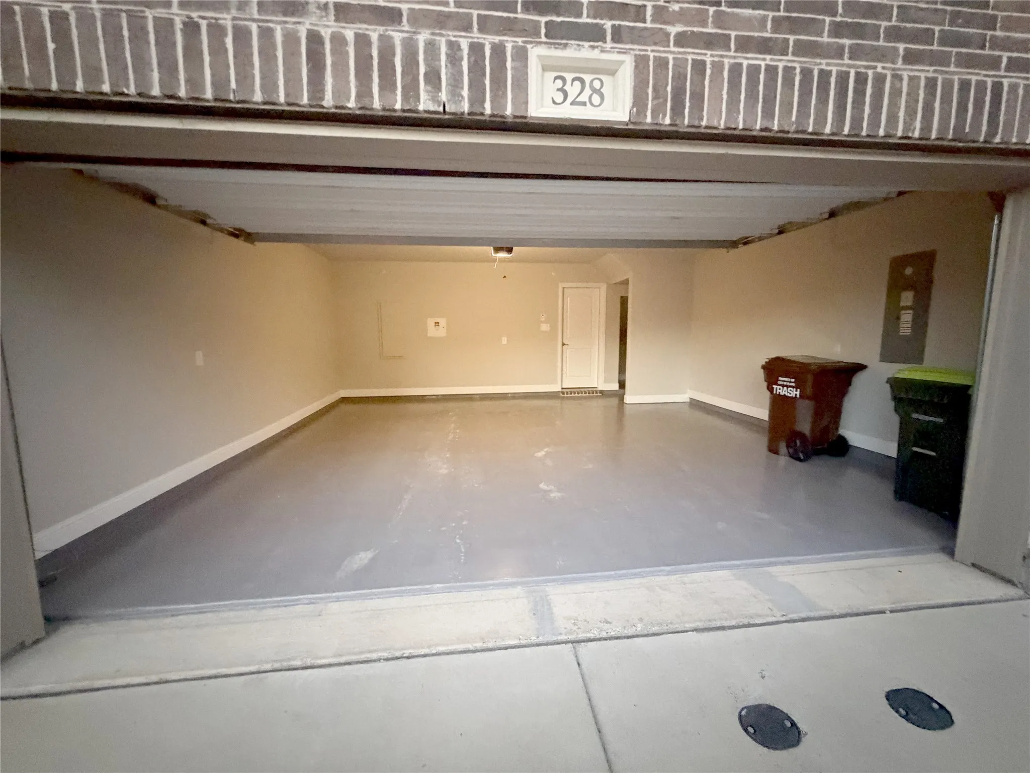 2 car garage with storage space