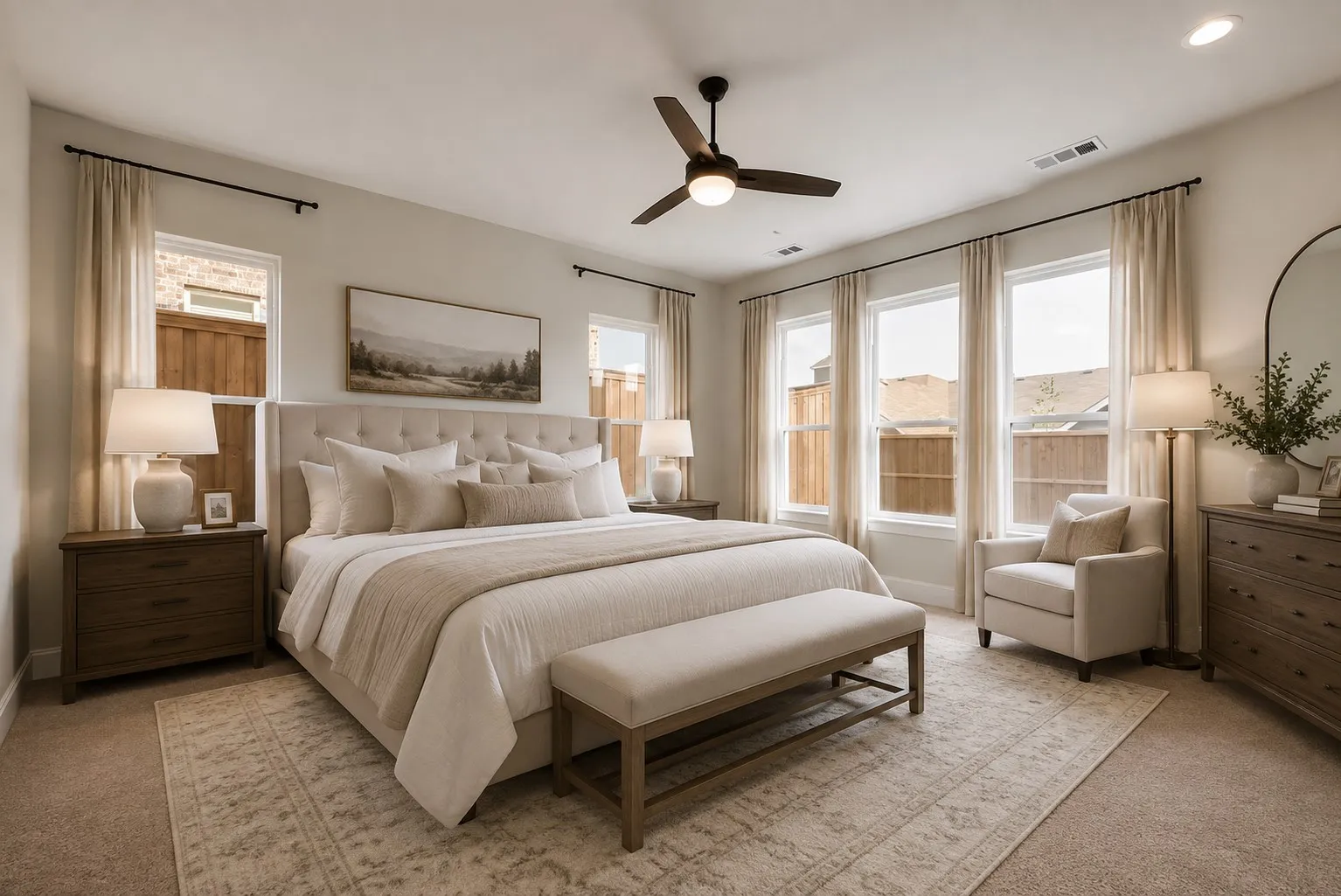 Primary Bedroom - virtually staged