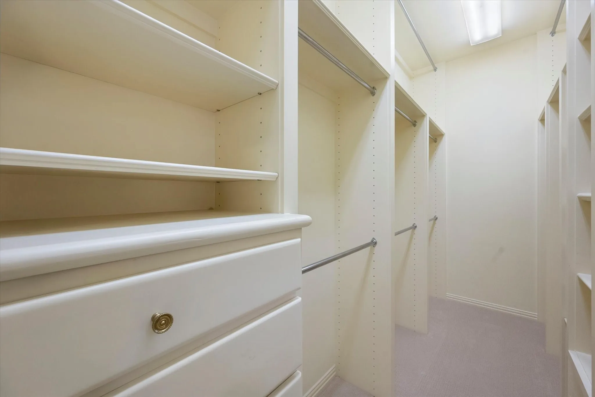 An abundance of storage i this upstairs secondary in-law suite