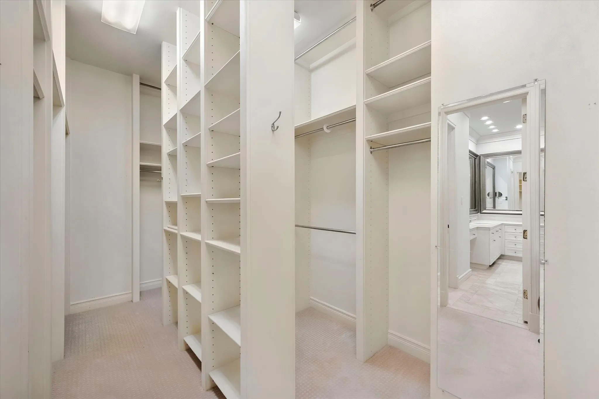 The master closet is huge 16X9.