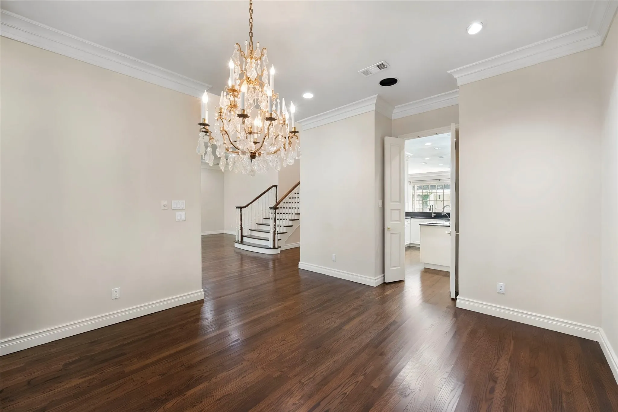 Wonderful dinner parties will occur in this room.