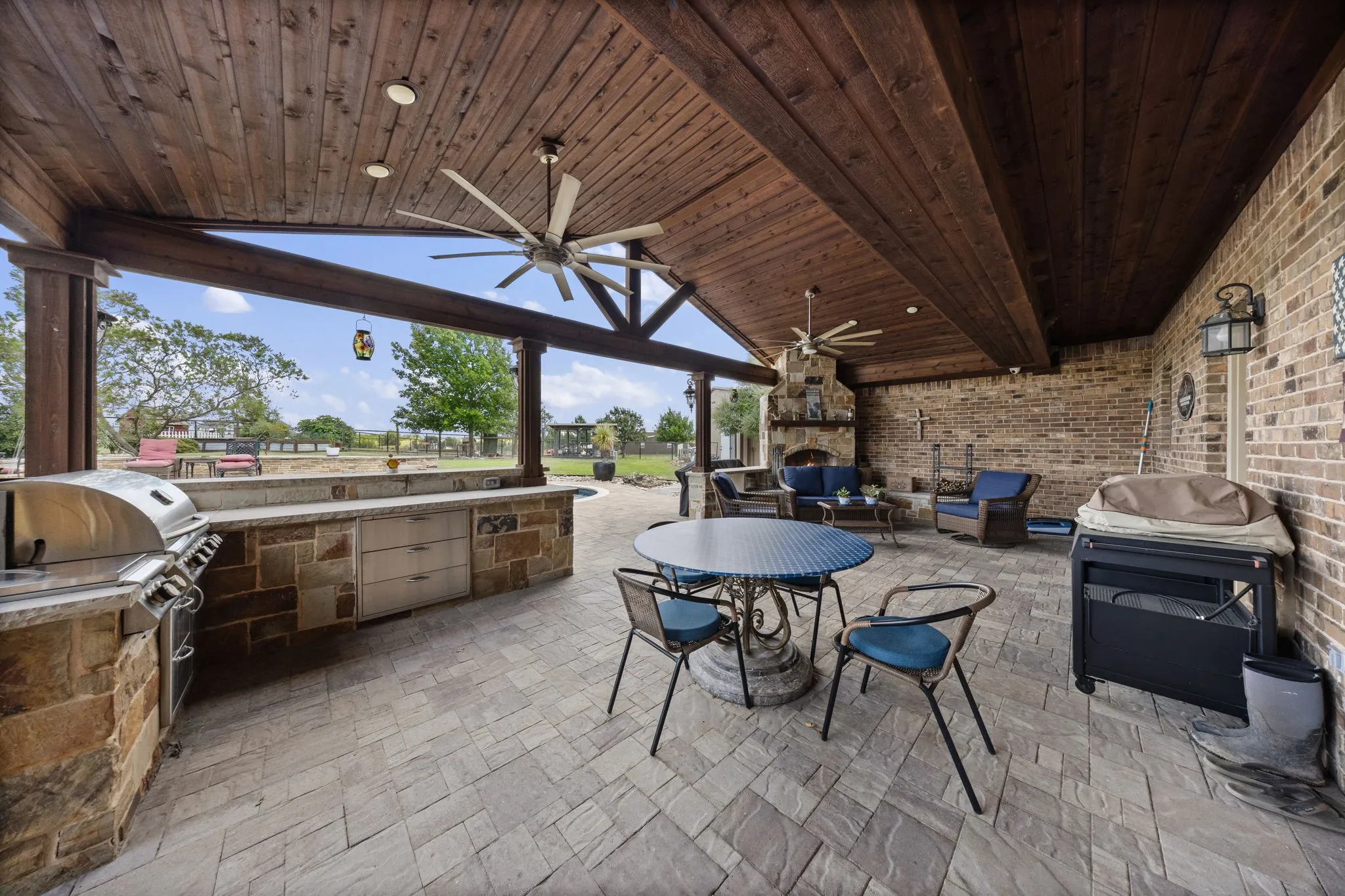 Covered back patio