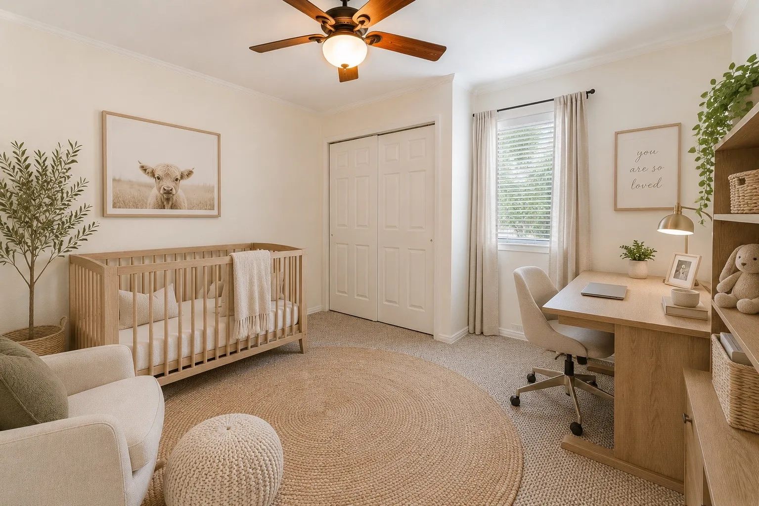 Virtually staged as a nursery/office
