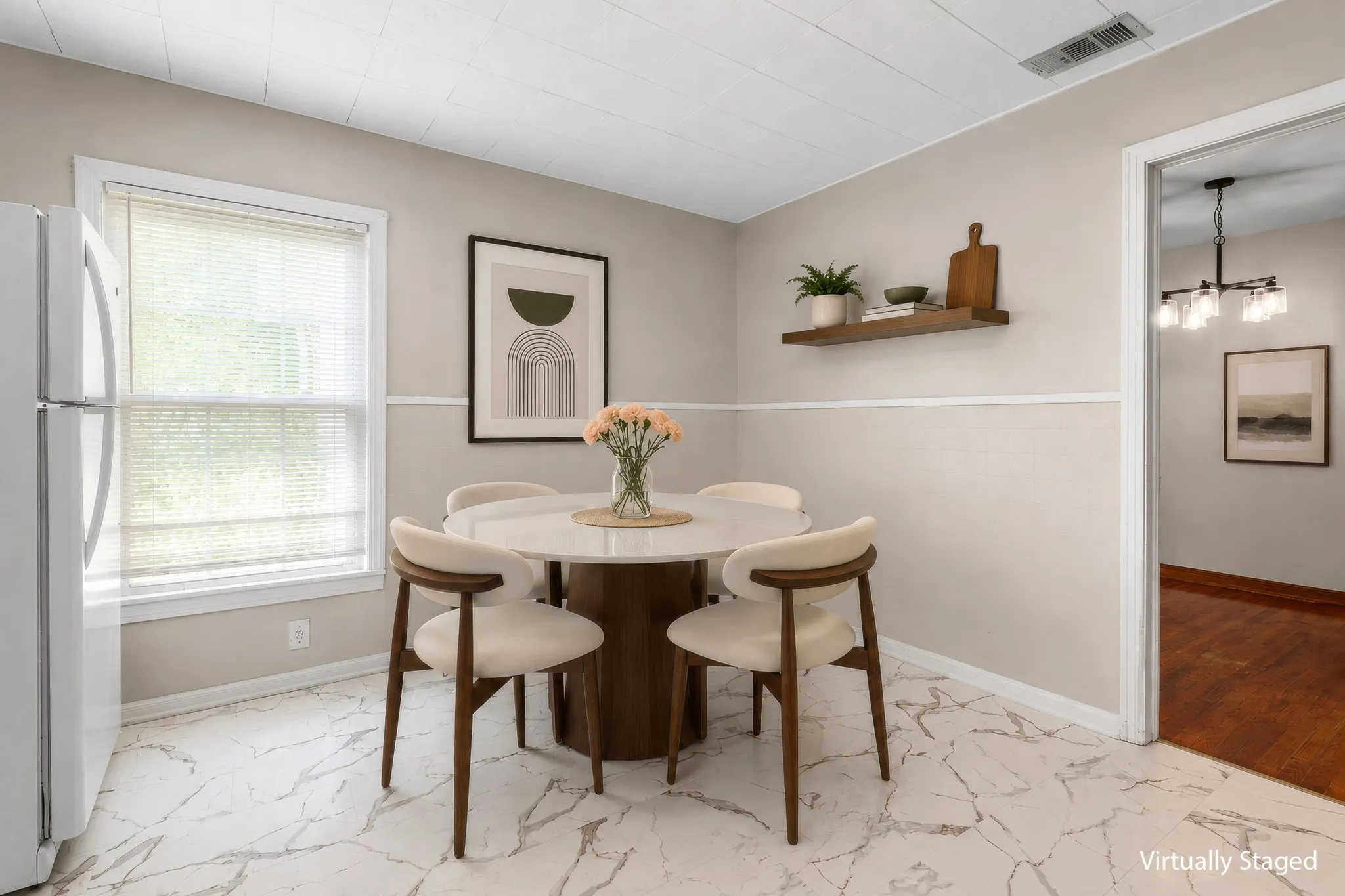 Virtually Staged Breakfast Area