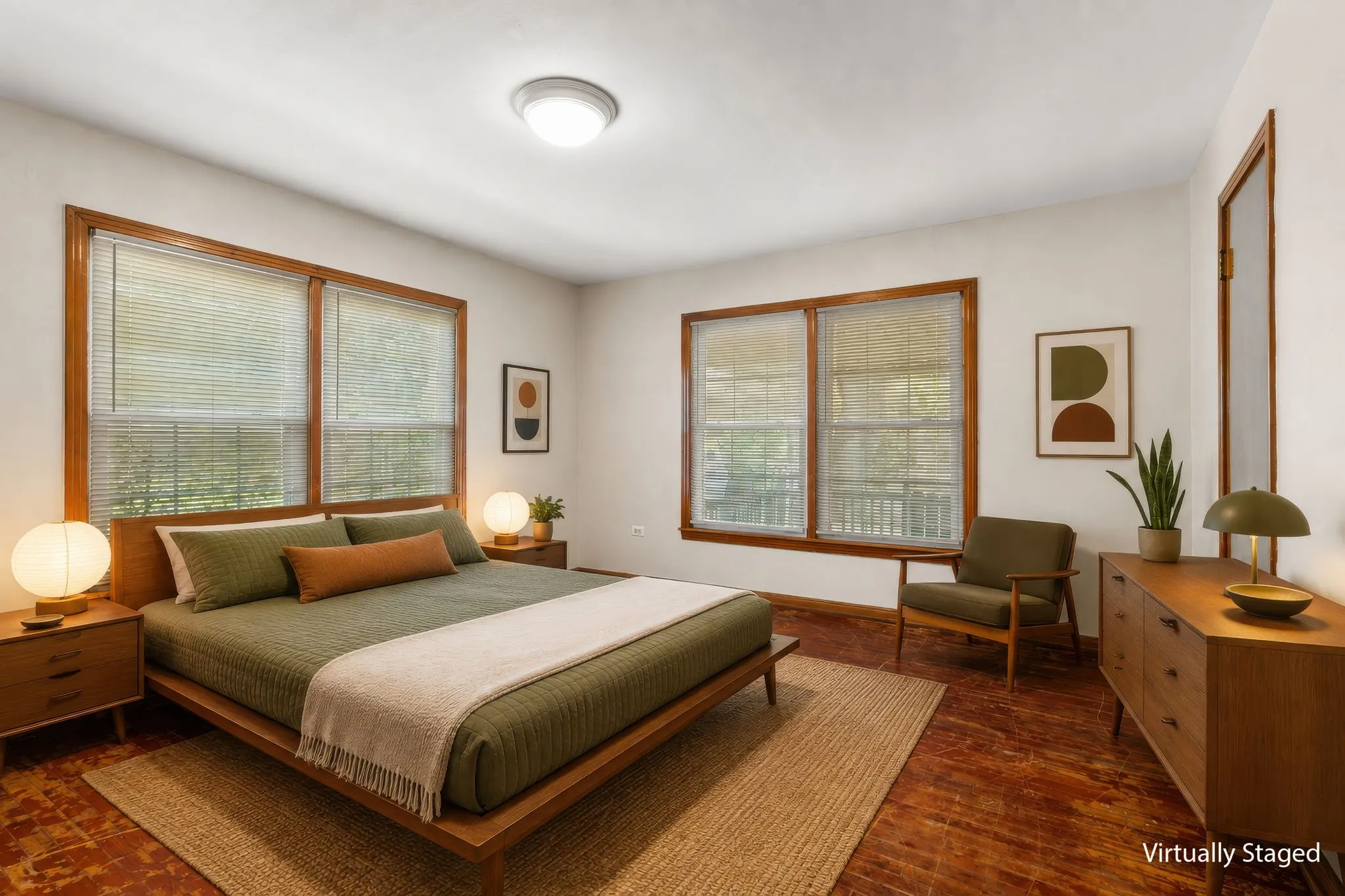 Virtually Staged Bedroom