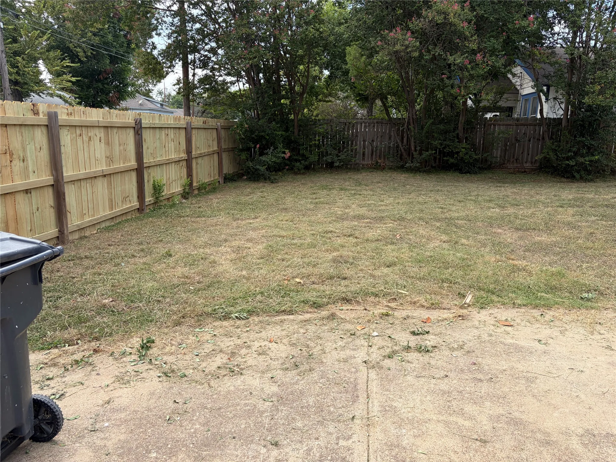 LARGED FENCED BACKYARD